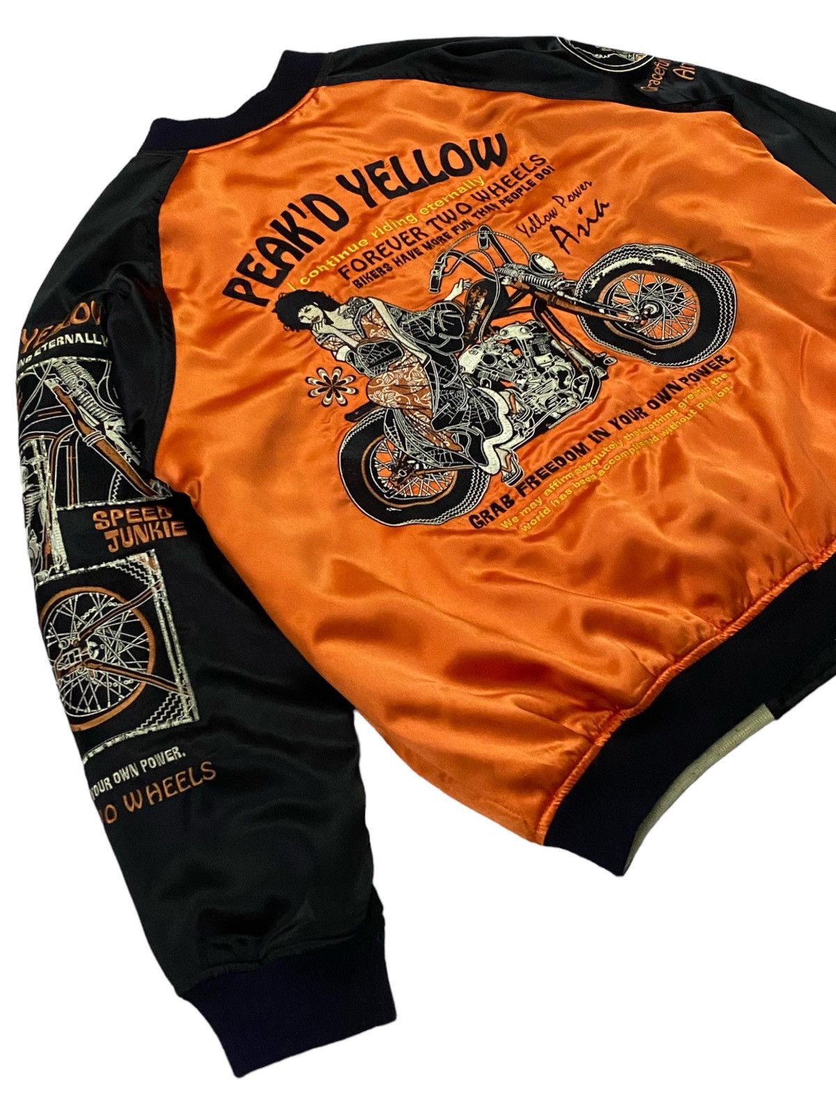 Japanese Brand Peakd Yellow Speed Junkie Reversible Souvenir Jacket Size US L / EU 52-54 / 3 - 16 Thumbnail