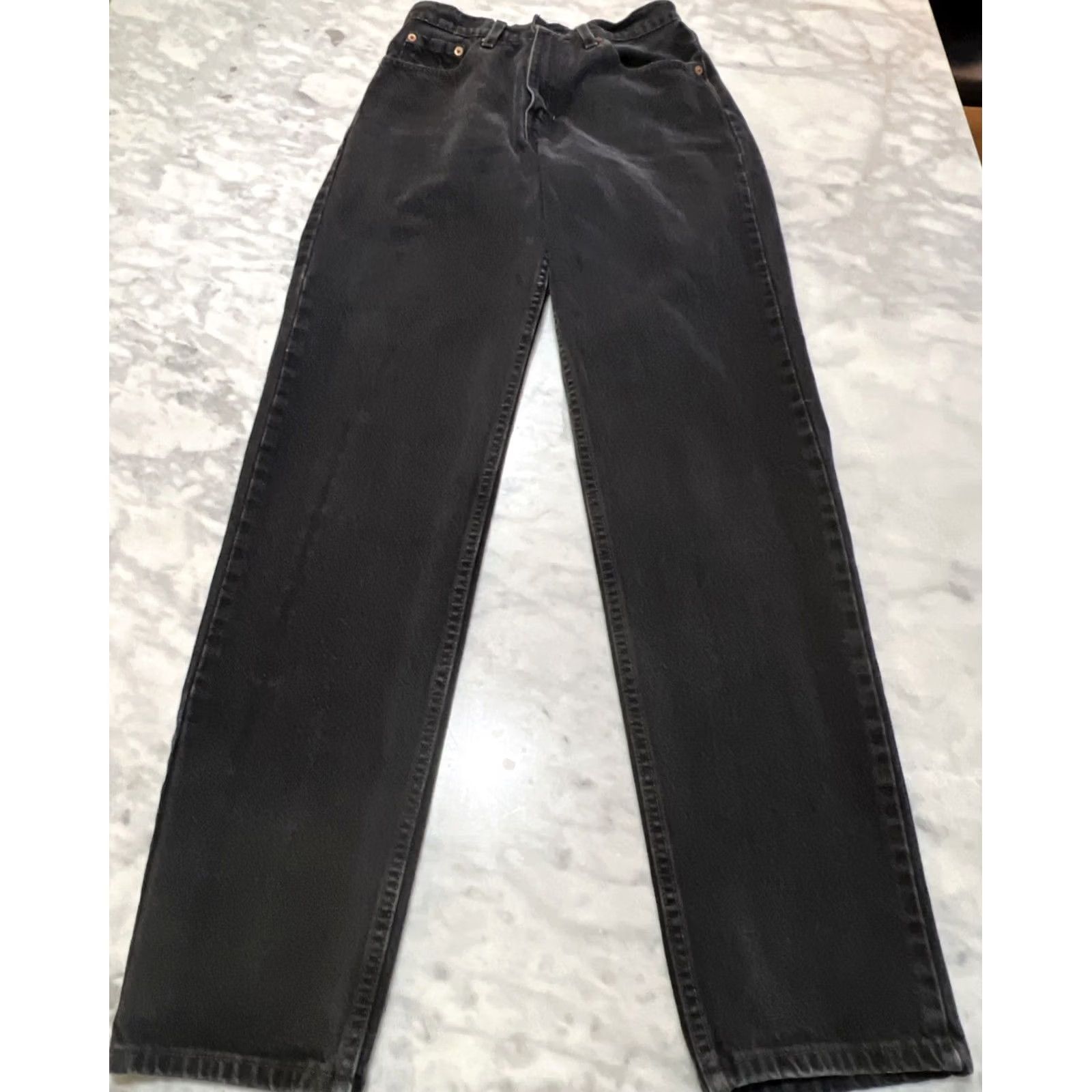 Levi's VINTAGE Levi’s 560 Jeans Pant Men 28x32 Black Faded Straight 5-Pocket Denim Relaxed Mid Rise USA 90s Grunge Shirt? Size US 28 / EU 44 - 2 Thumbnail