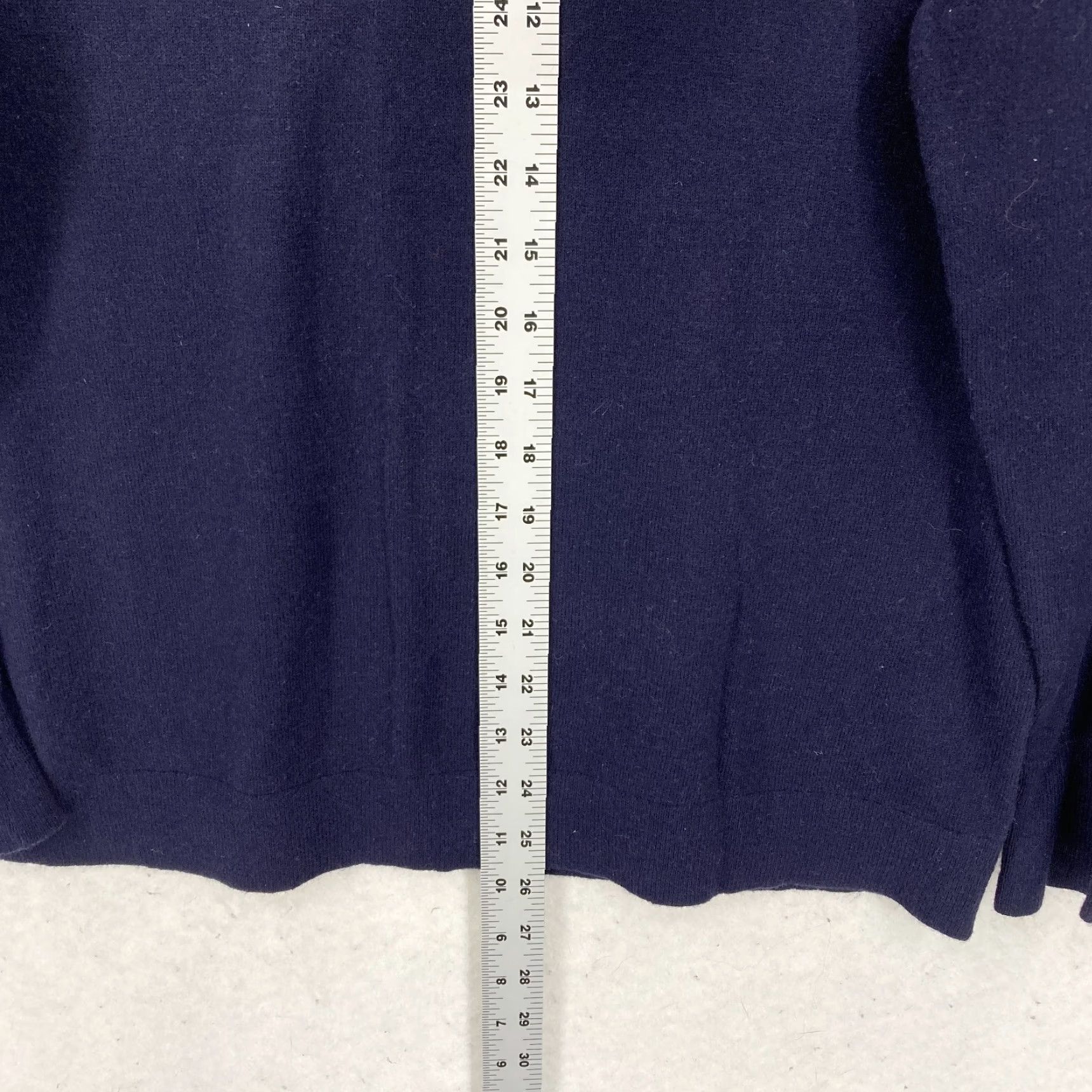 Talbots Talbots Navy Lambswool Blend Pullover Sweater Women's XL Ruffle Cuff Crew Neck Pullover Size XL / US 12-14 / IT 48-50 - 7 Thumbnail