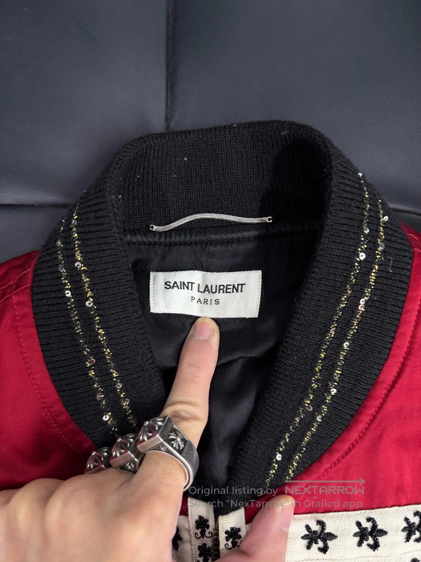 Saint Laurent Paris Saint Laurent Red Pilot Jacket. Size US L / EU 52-54 / 3 - 2 Thumbnail