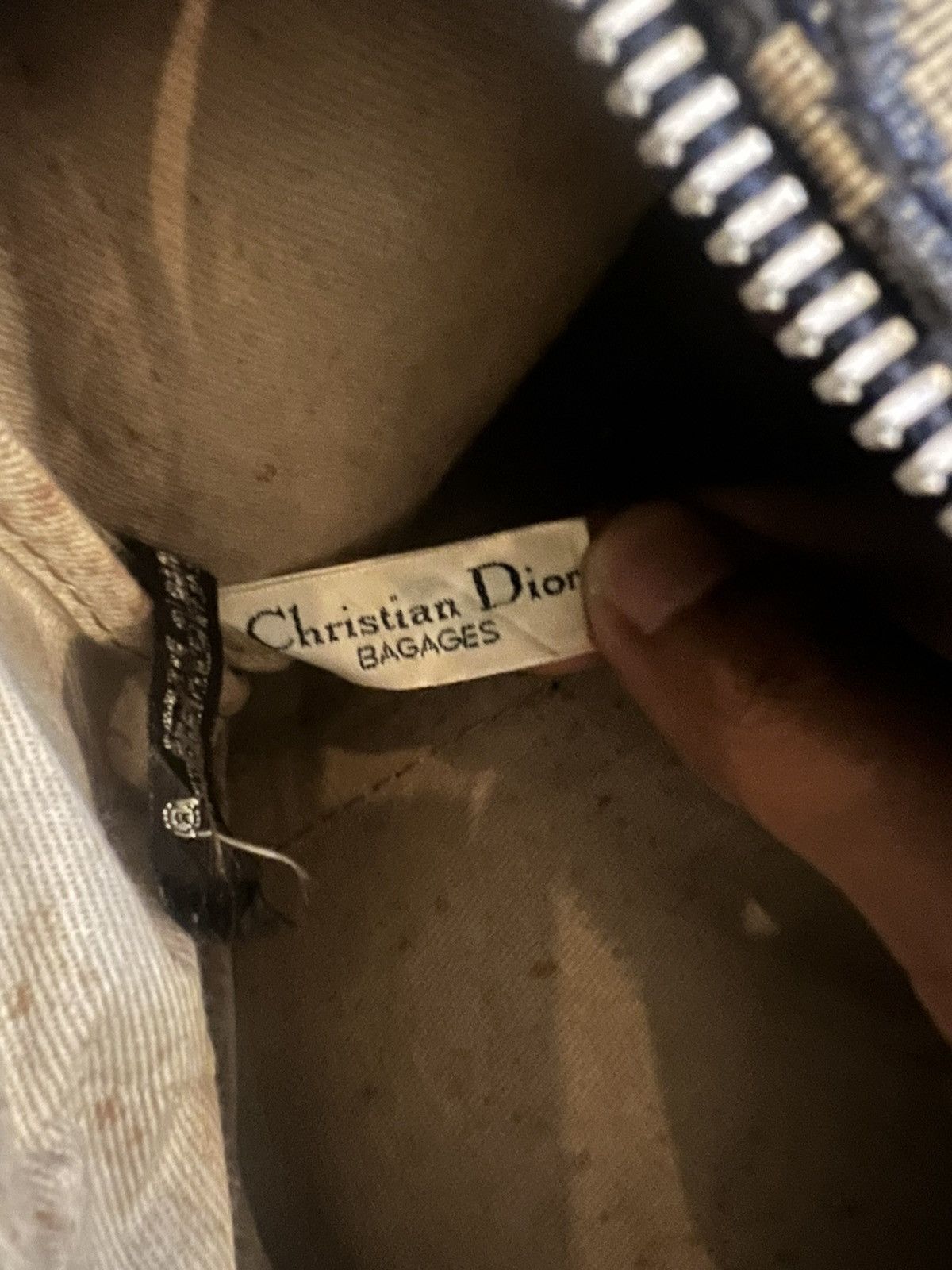 Dior × Vintage Vintage Pre-owned 1970s Oblique Boston Dior Trotter Bag Size ONE SIZE - 10 Thumbnail