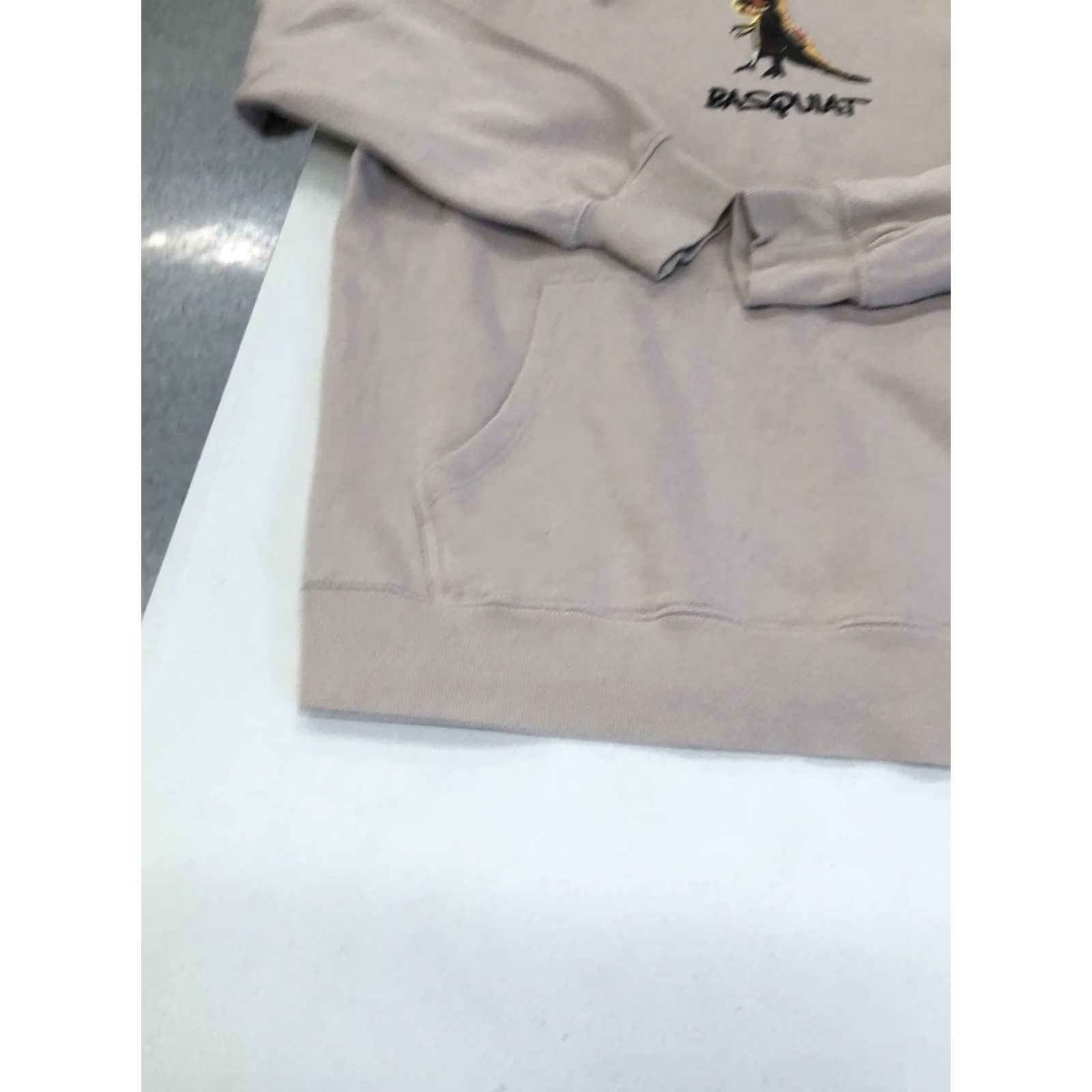 Vintage VINTAGE Basquiat Jean Michael Art Hoodie Small Mens Tan S Art 90s? Size US S / EU 44-46 / 1 - 4 Thumbnail