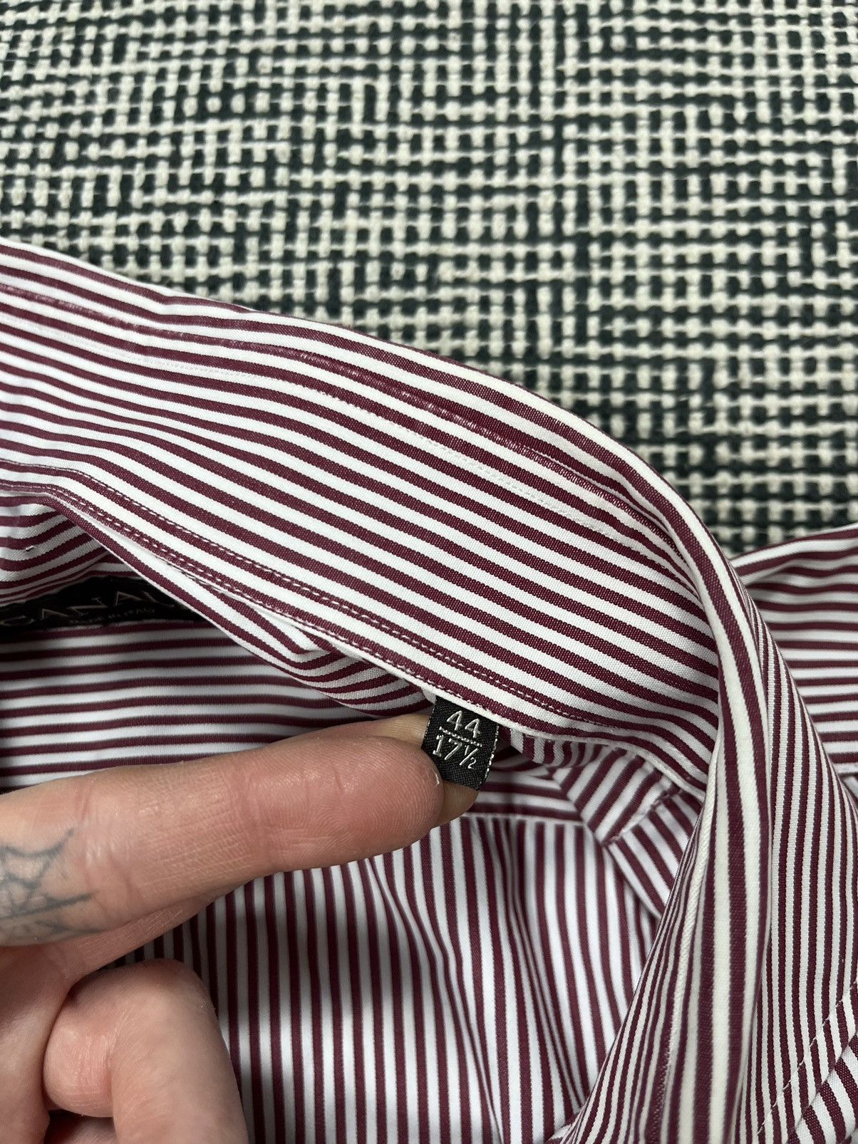 Canali × Designer Canali striped button up shirt long sleeve old money Size US XL / EU 56 / 4 - 4 Thumbnail