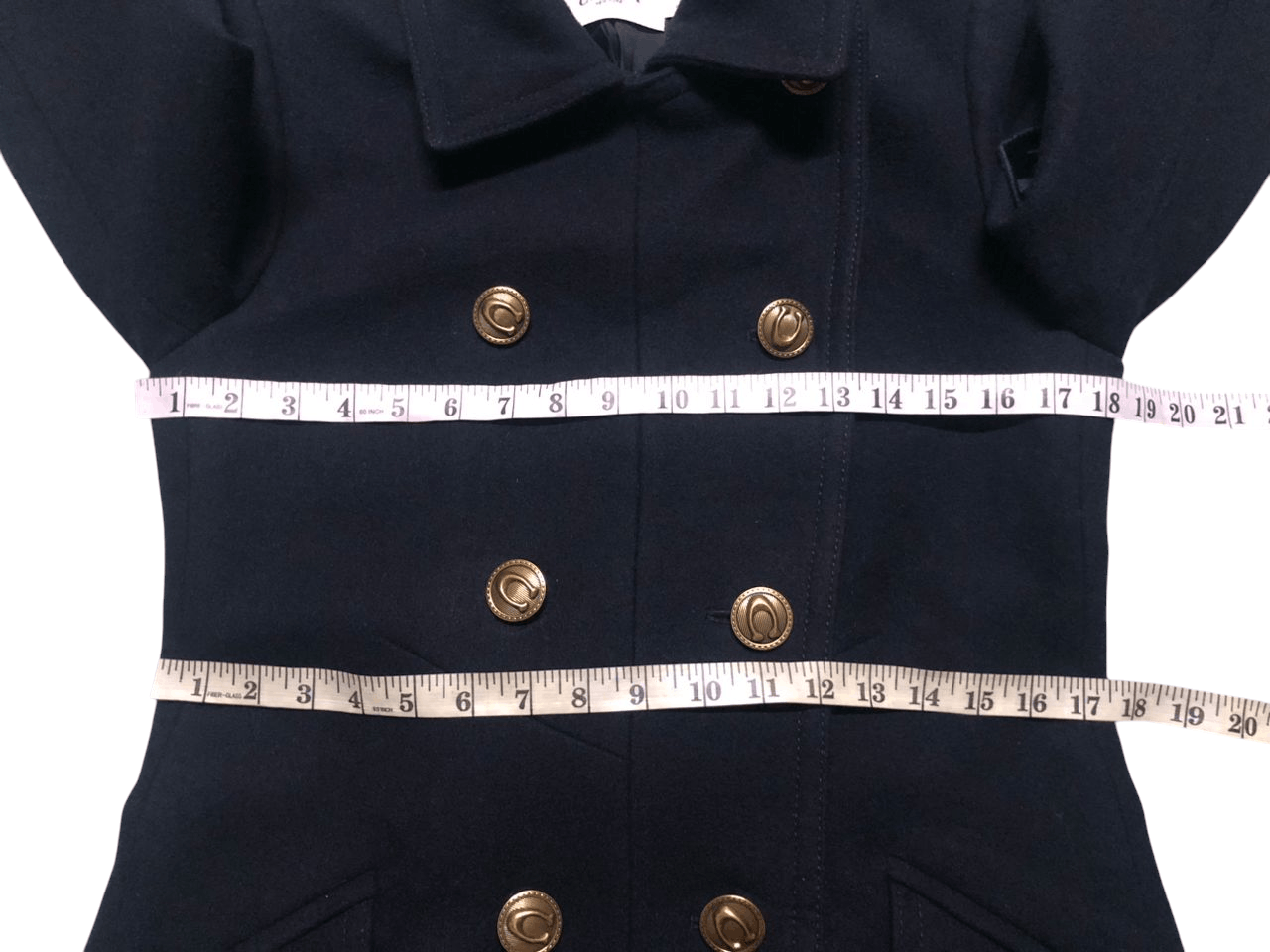 Coach Coach Wool Coat Navy Blue Double Breasted Size S / US 4 / IT 40 - 22 Thumbnail