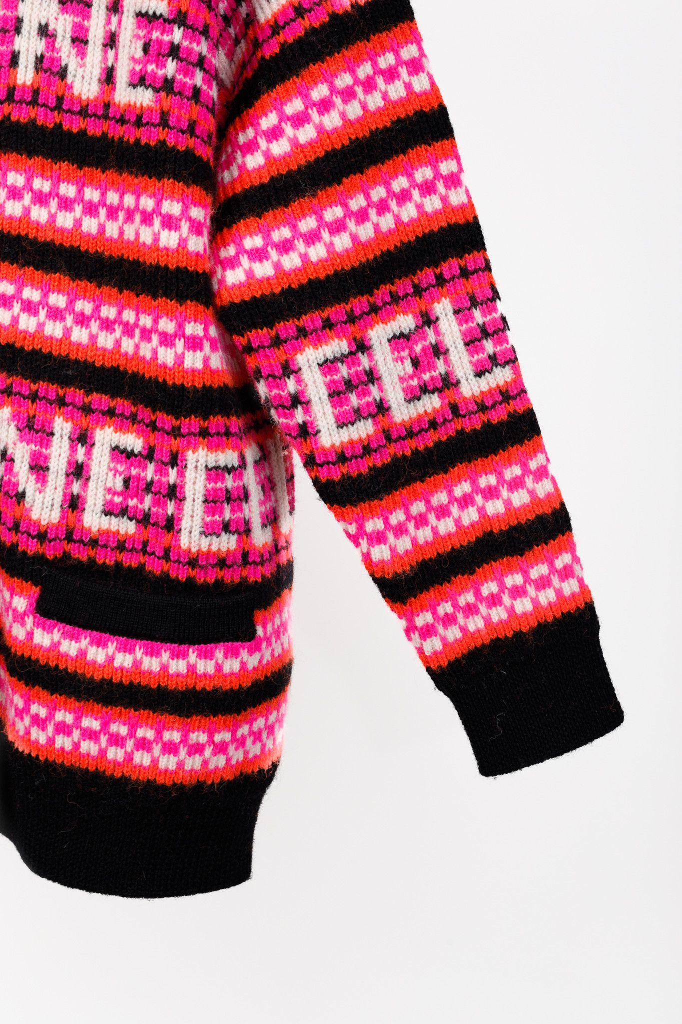 Celine Celine Pink Striped Jacquard-Knit Wool Ski Cardigan Size US S / EU 44-46 / 1 - 6 Thumbnail