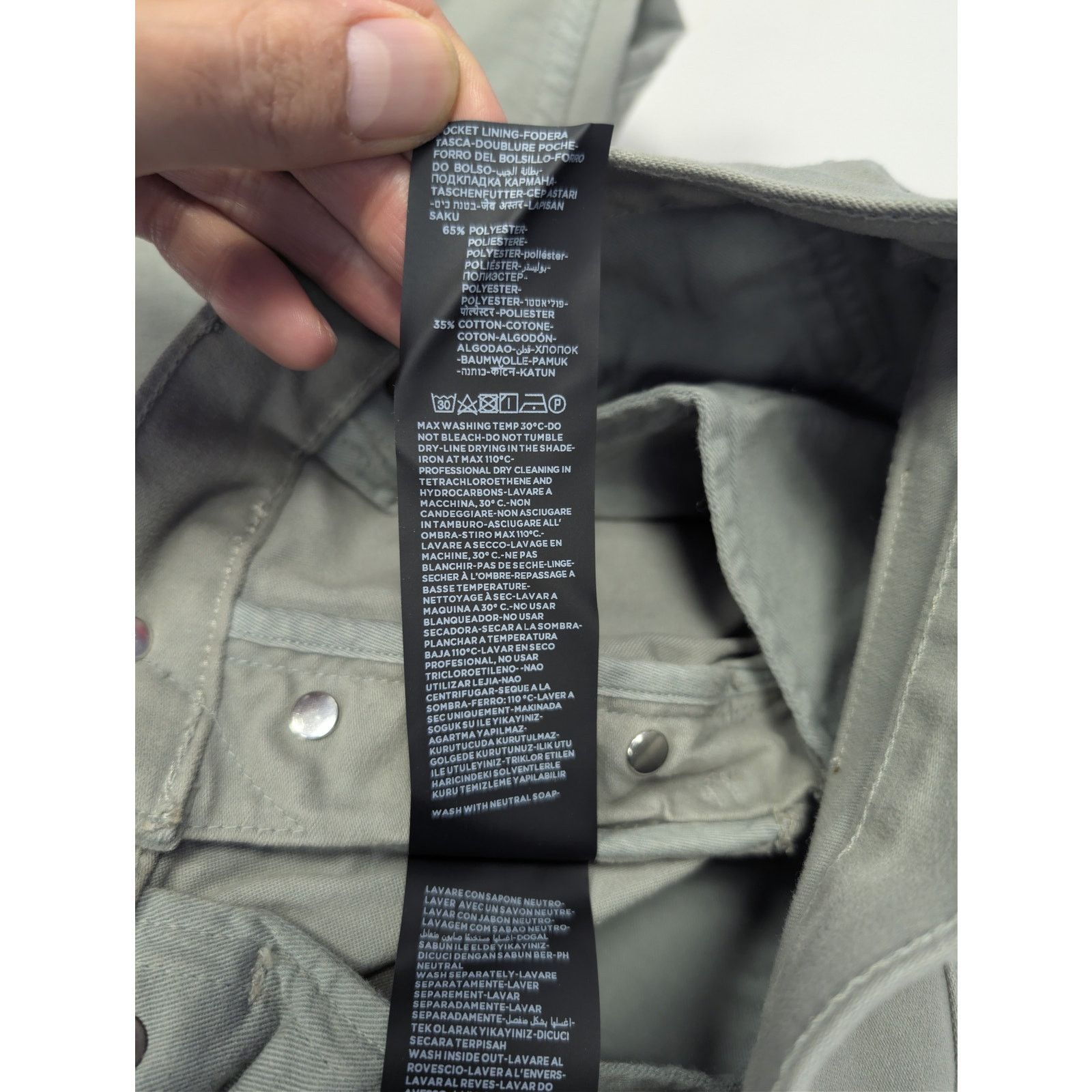 Tom Ford o1rshd1 Slim Fit Denim Jeans in Grey Size US 30 / EU 46 - 19 Thumbnail