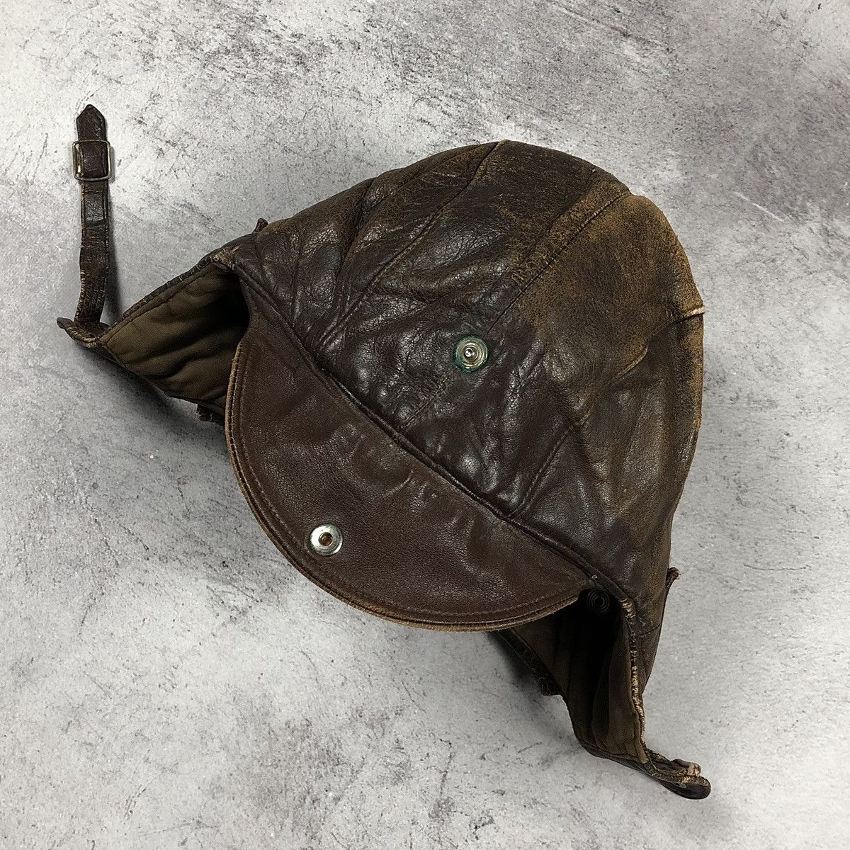 Vintage Rare Vintage 1920s–1930s Leather Aviator Flying Helmet Size ONE SIZE - 18 Thumbnail