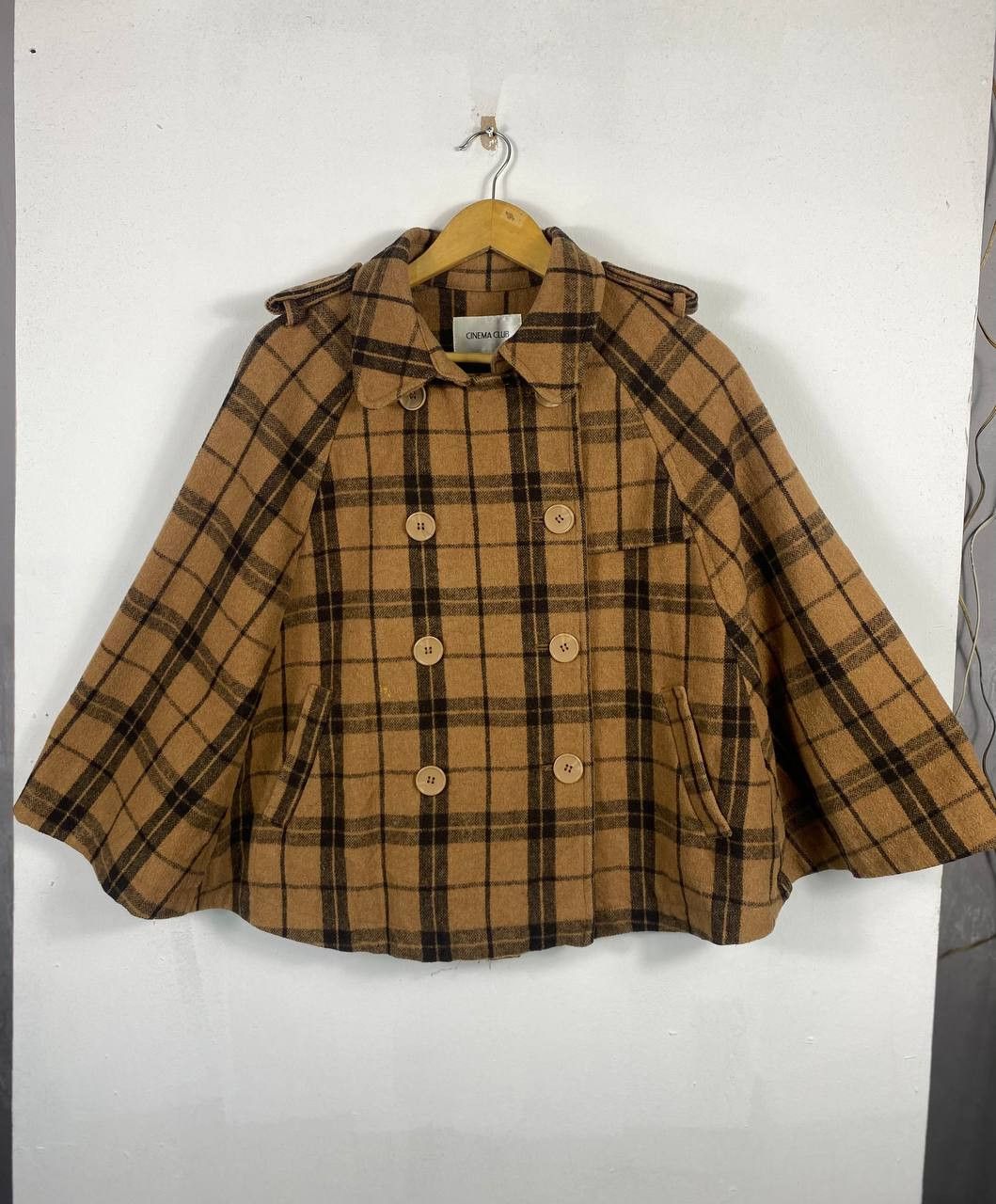 cinema club wool poncho nice design