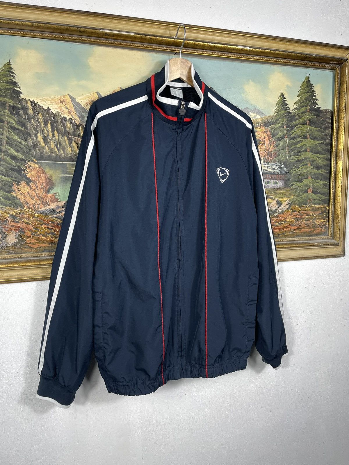 Nike × Vintage Vintage Nike Small Swoosh Zip Hoodie Sweatshirt Retro 00s Size US L / EU 52-54 / 3 - 2 Thumbnail