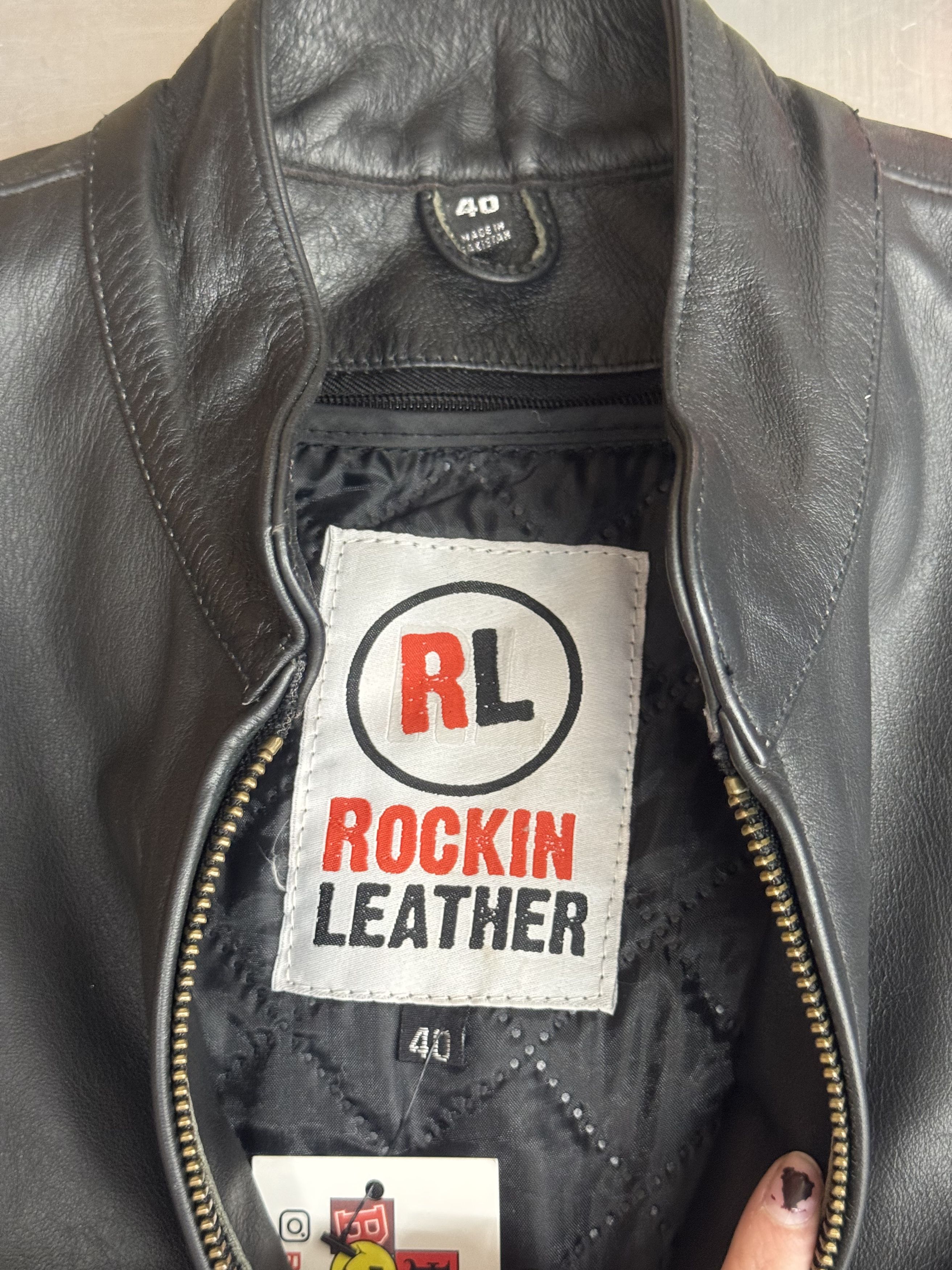 Other Vintage Leather Moto Jacket Size S / US 4 / IT 40 - 2 Thumbnail