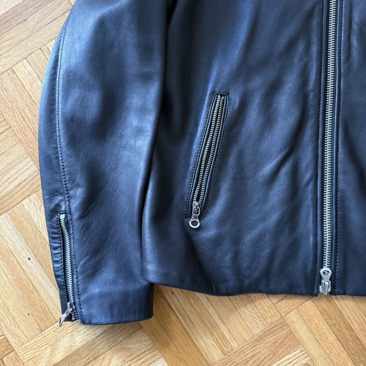 Diesel $995 Diesel L-Metalo Sheepskin Leather Biker Jacket Size US S / EU 44-46 / 1 - 2 Thumbnail