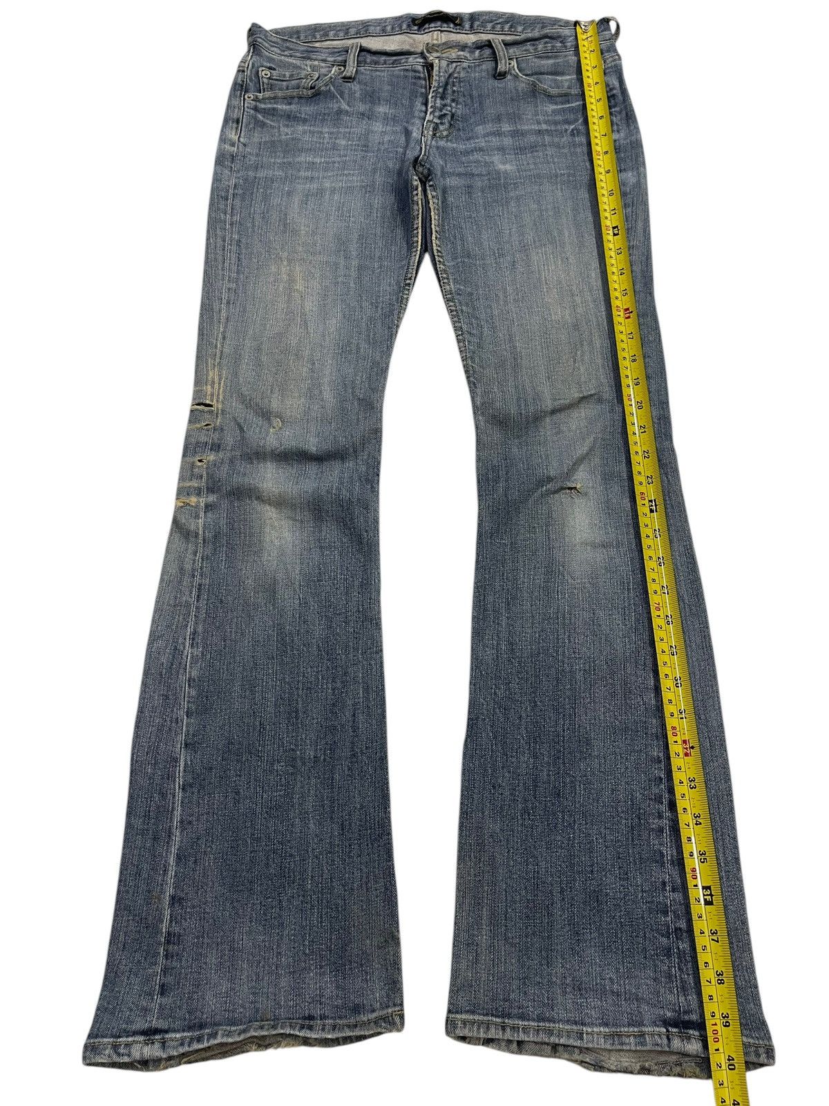 If Six Was Nine Vintage Japanese Brand Blue Faded Wash Style Flare Jeans Size US 32 / EU 48 - 12 Thumbnail