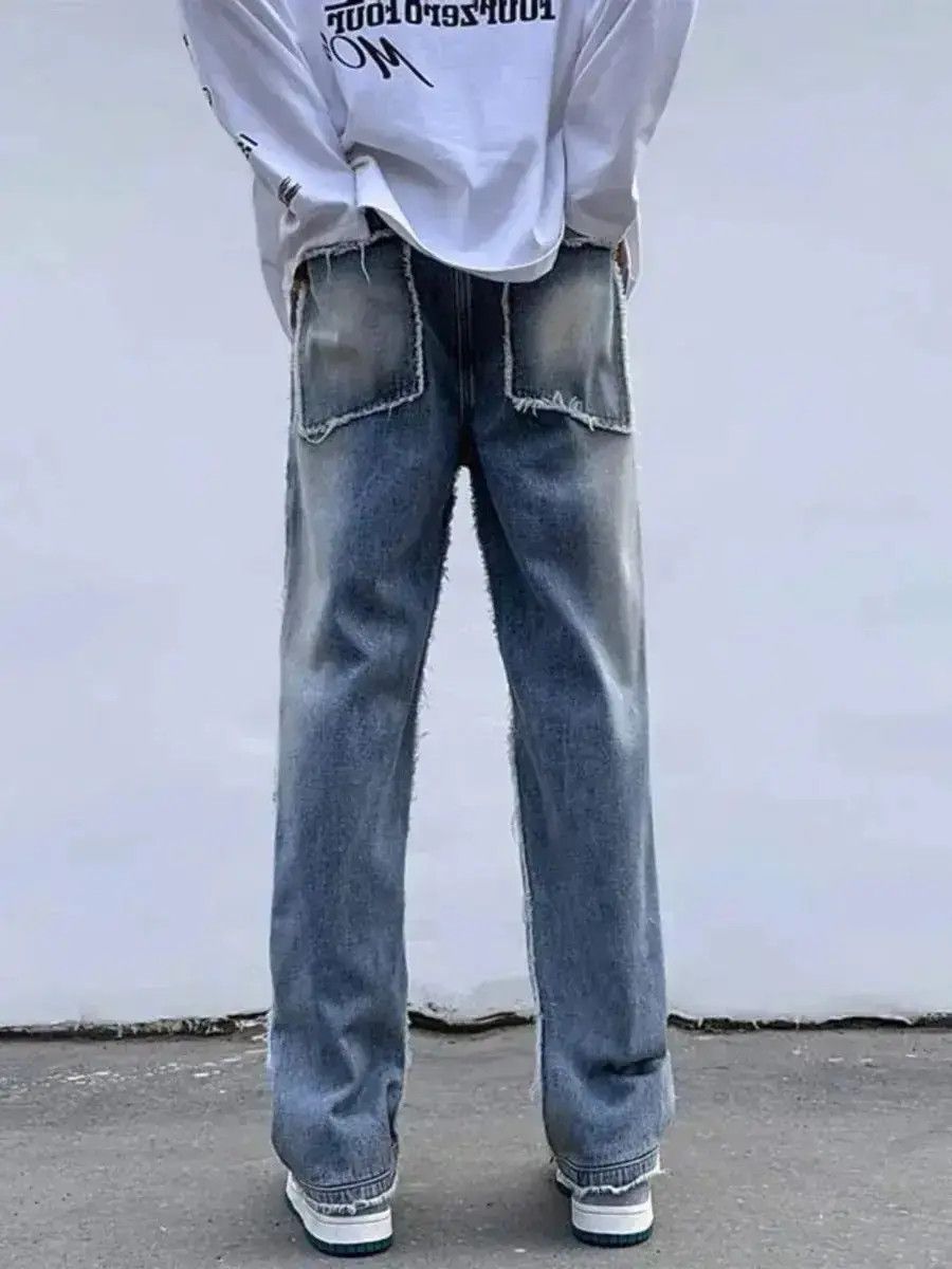 Japanese Brand Pants wide legs retro stitched edges punk american style Size US 30 / EU 46 - 5 Thumbnail