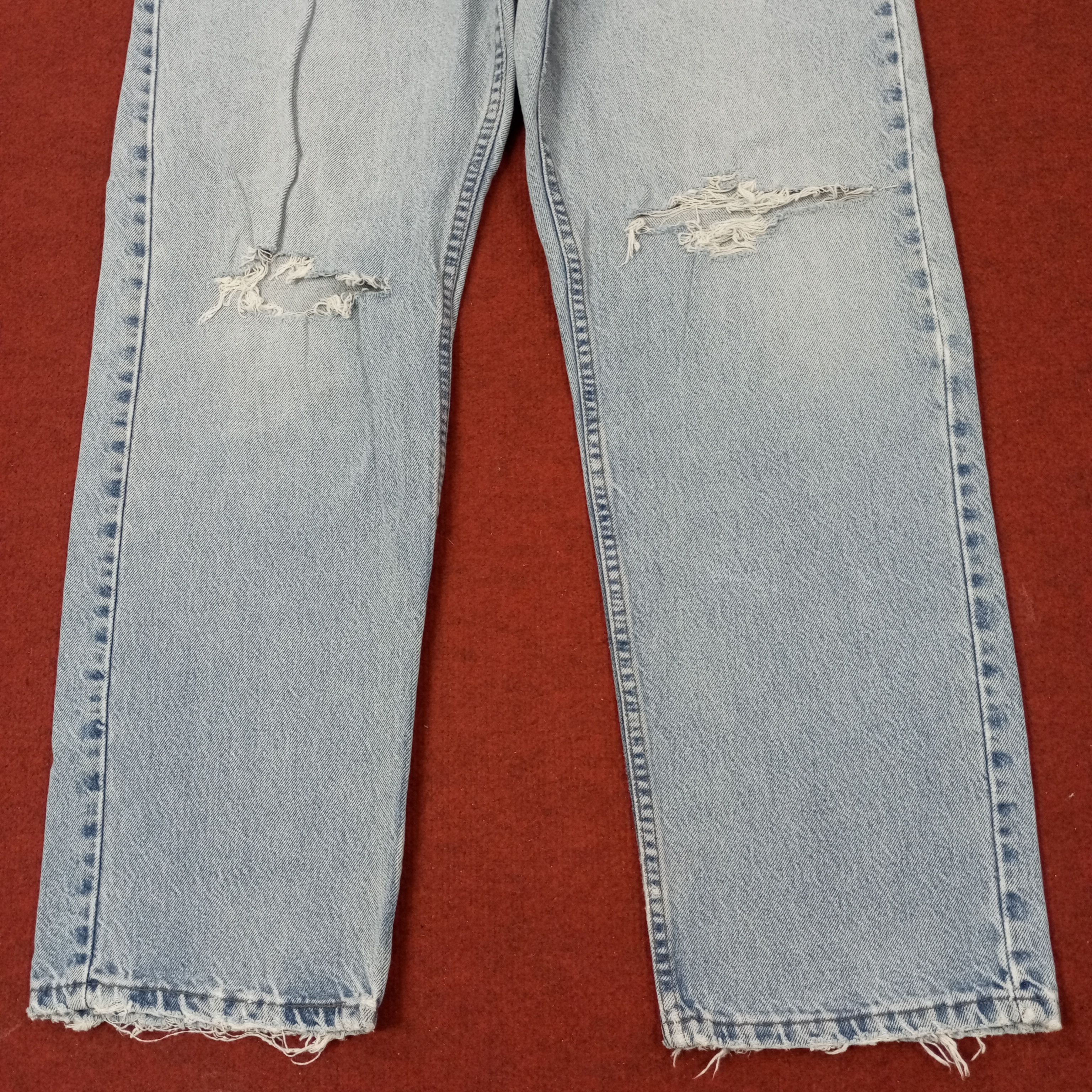 Levi's Levis Straight Relaxed Silver Tab Distressed Jeans c244n23 Size US 32 / EU 48 - 3 Thumbnail