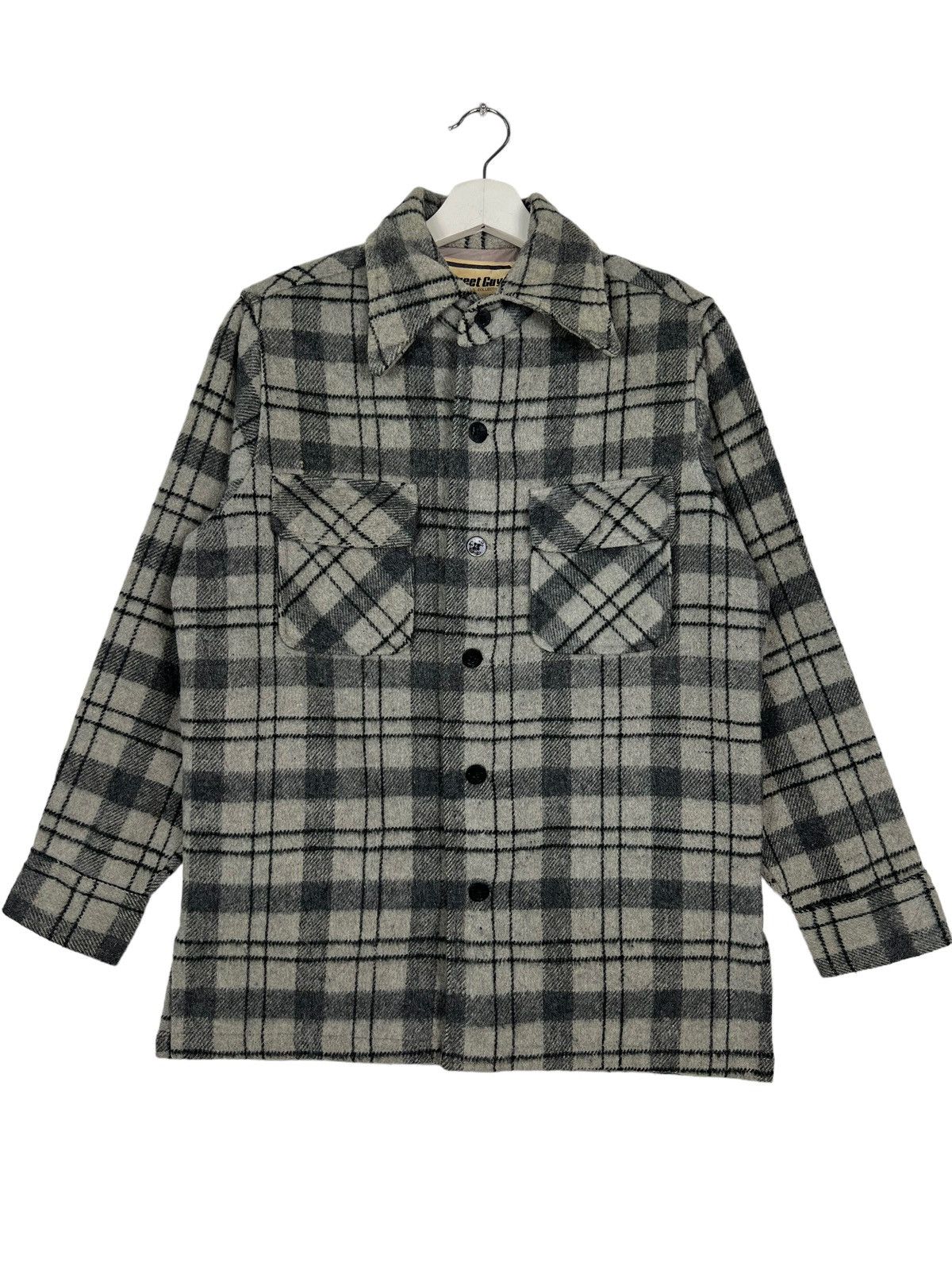 Japanese Brand × Vintage 🔥 VINTAGE STREET GUY PLAID WOOL CPO JACKET Size US M / EU 48-50 / 2 - 1 Thumbnail