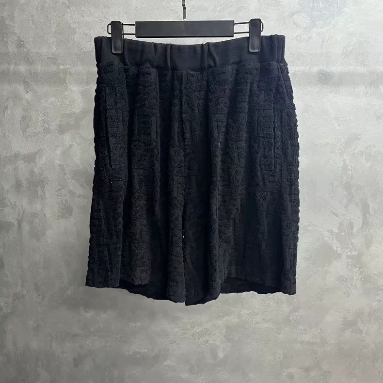 Fendi Fendi Black Logo Print Casual Shorts - dmc Size US 30 / EU 46 - 1 Thumbnail