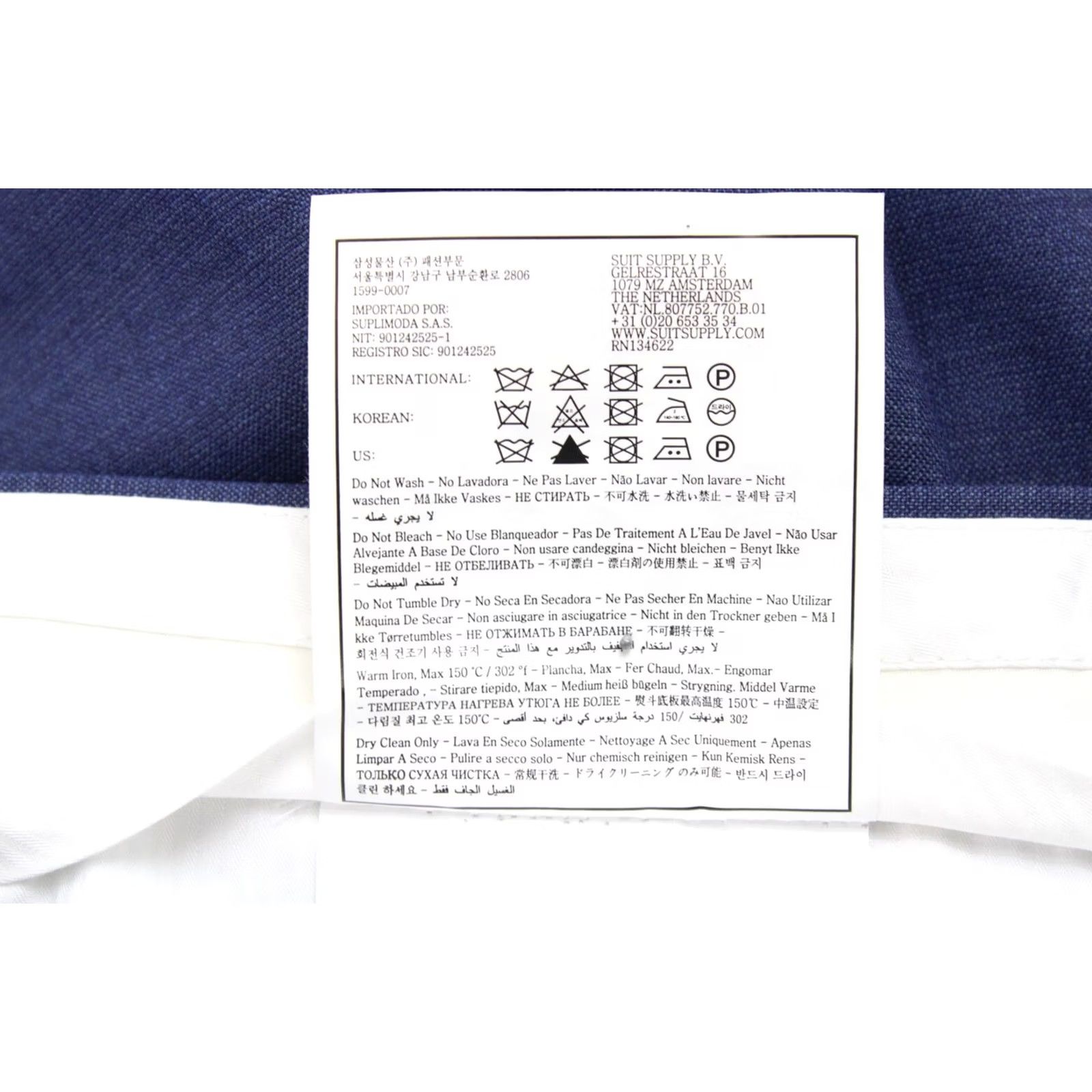 Suitsupply SUITSUPPLY Brescia Trousers Men's Suit Trousers UK 40 Zip Fly Blue Wool Patterned Size US 40 / EU 56 - 7 Thumbnail