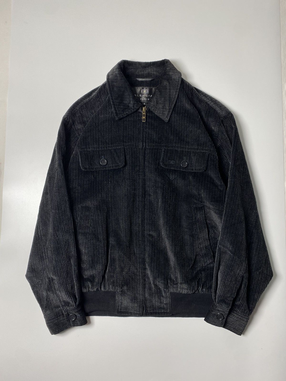 Balenciaga 90s BALENCIAGA CORDUROY FULL-ZIP JACKET Size US L / EU 52-54 / 3 - 1 Thumbnail