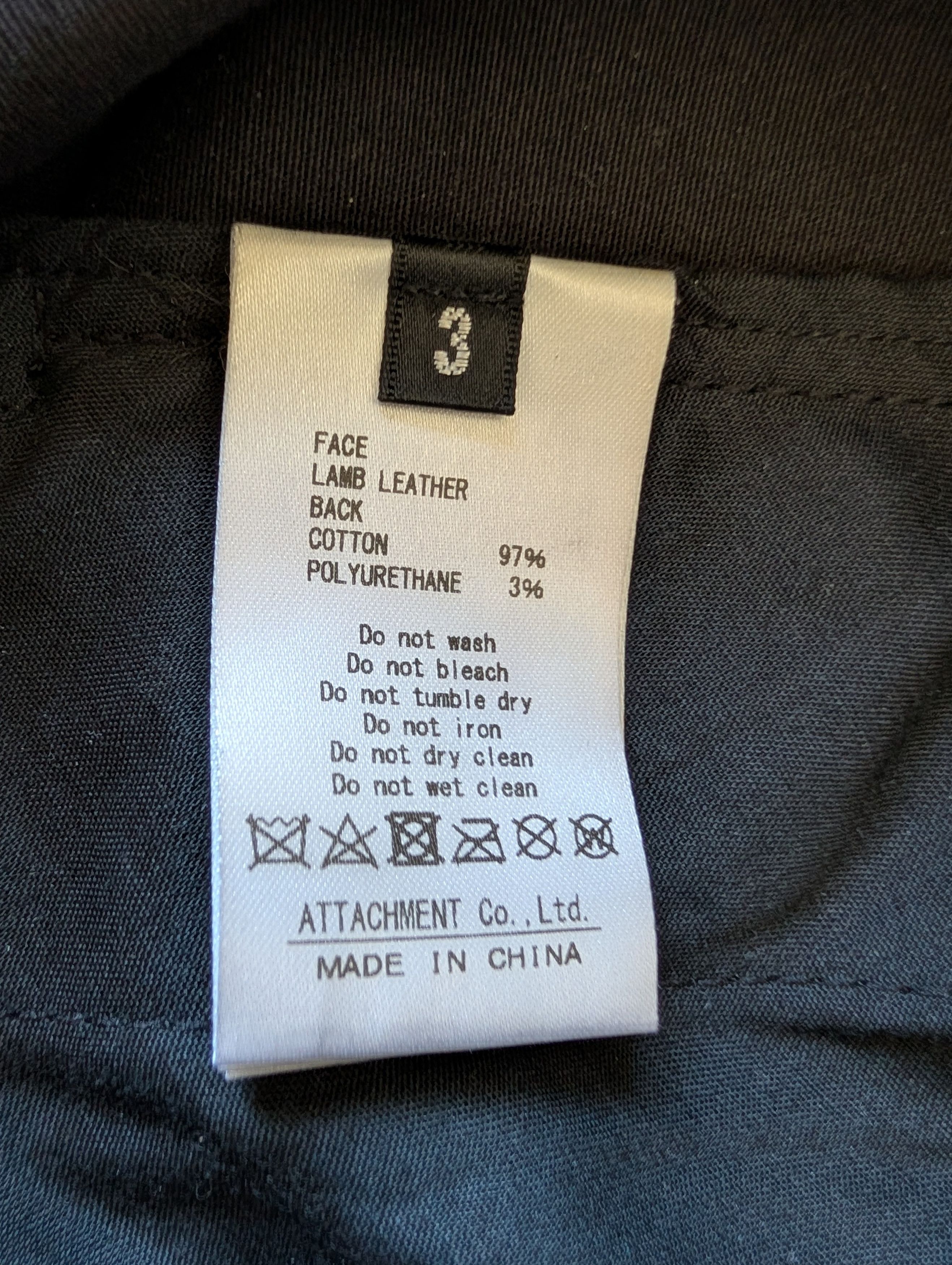 Kazuyuki Kumagai Attachment leather pants, cotton lined Size US 32 / EU 48 - 4 Thumbnail