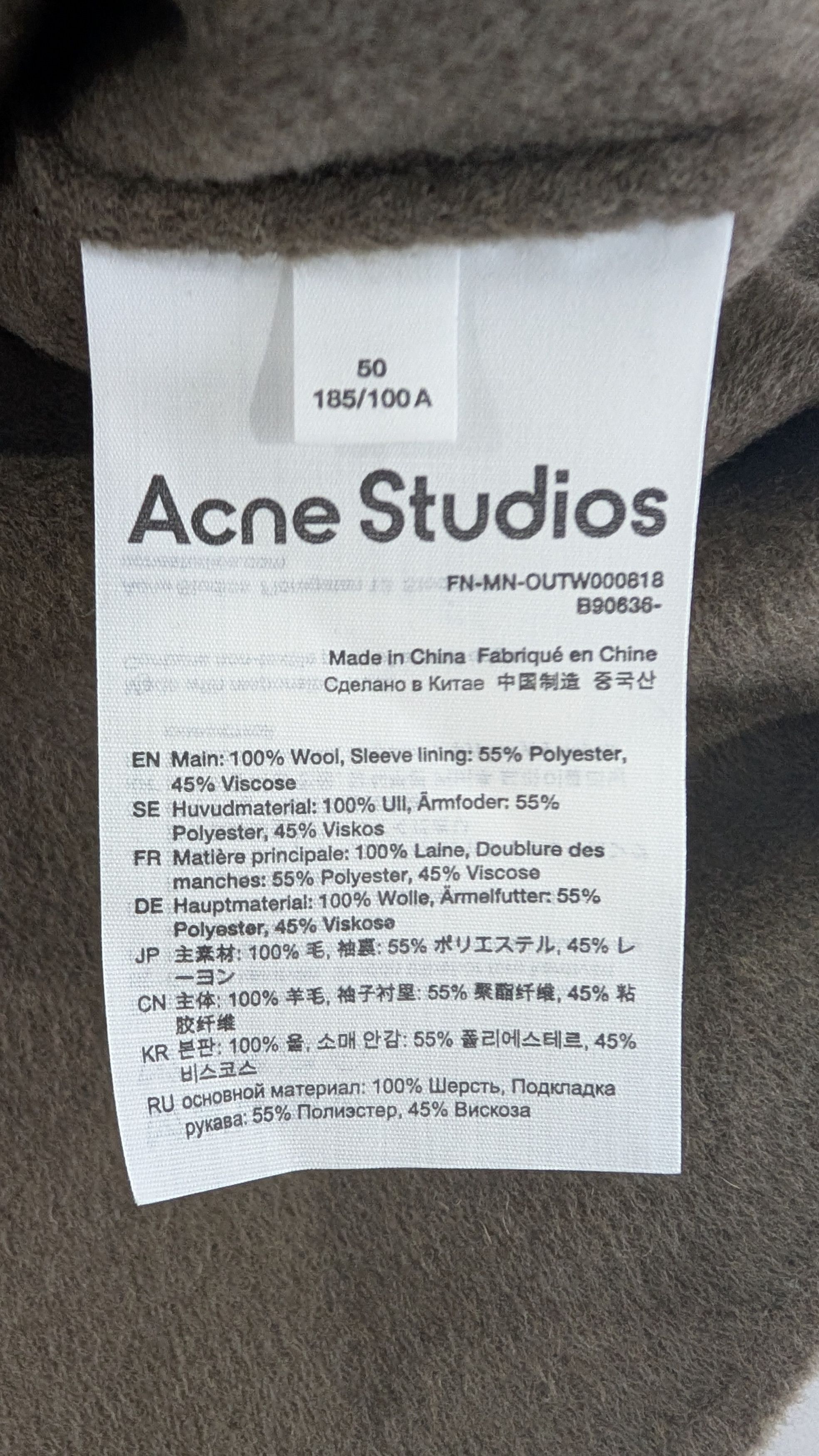 Acne Studios Acne Studios Darko Double-Faced Wool Flannel Jacket 50 L Size US L / EU 52-54 / 3 - 8 Thumbnail