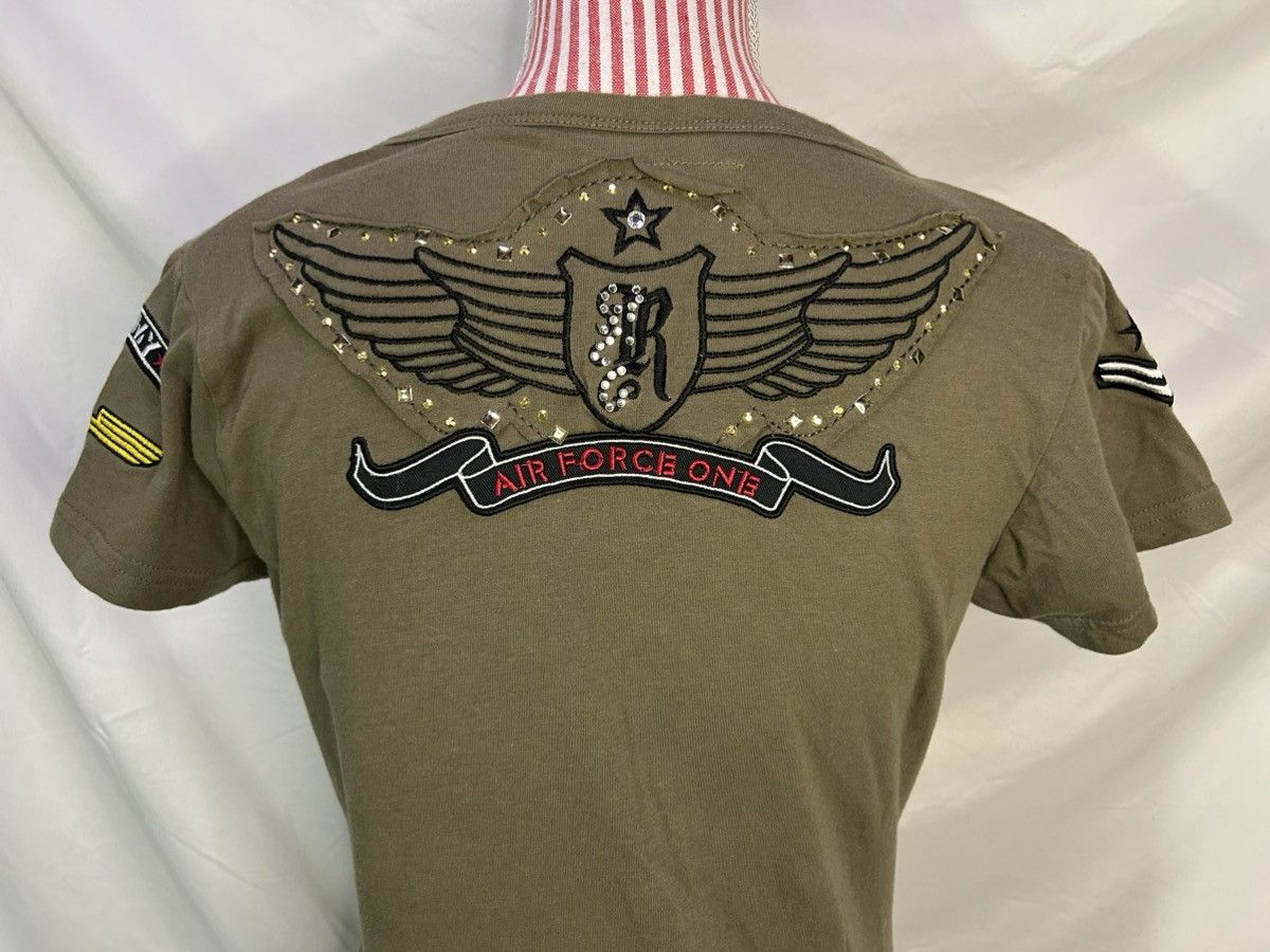Request Jeans Y2K Request Army Green Studded Patches Shirt Sz Large Size L / US 10 / IT 46 - 8 Thumbnail