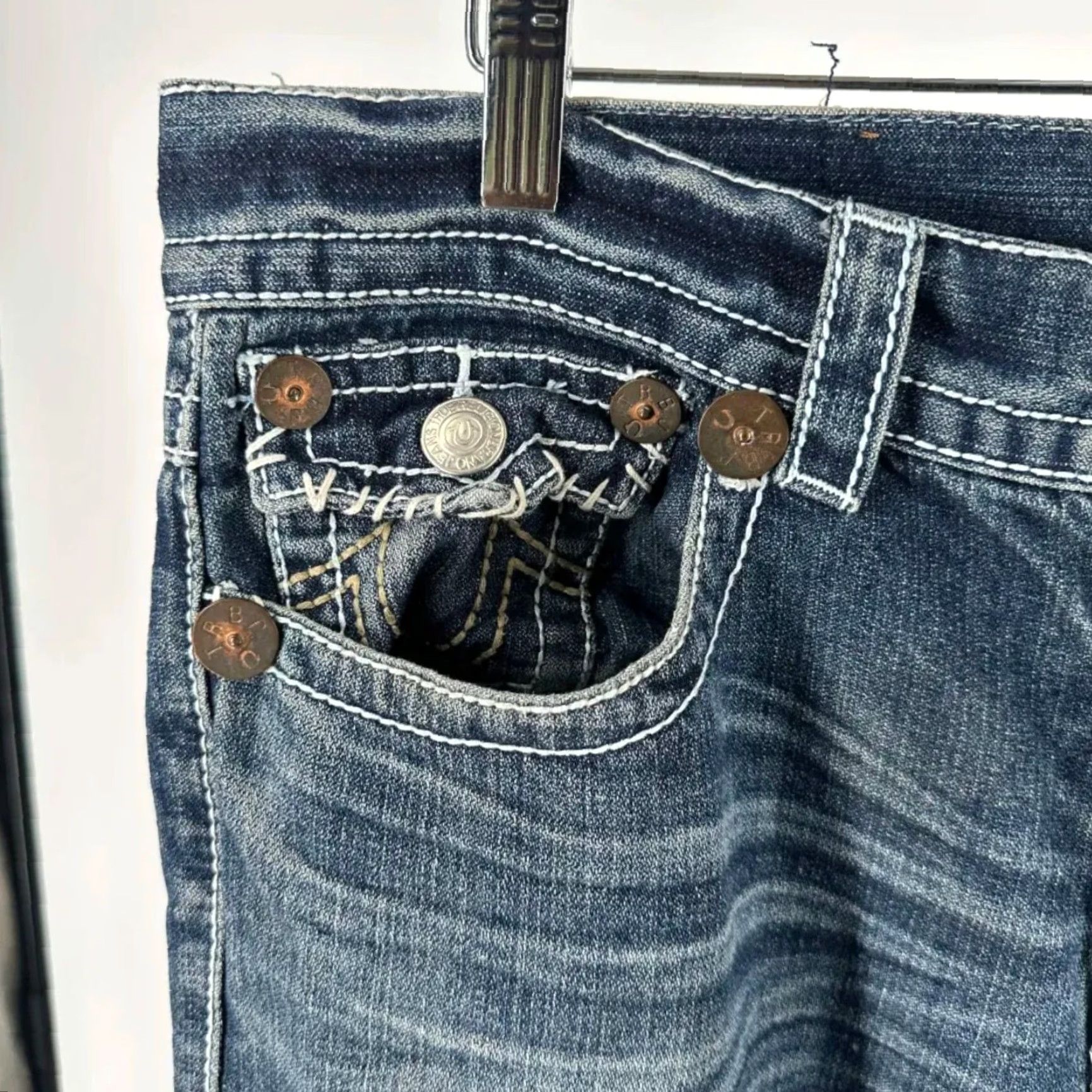 True Religion VINTAGE True Religion Bootcut Denim Jeans Men 36x34 Blue Inseam 34 Regular Size 36 Size US 36 / EU 52 - 6 Thumbnail
