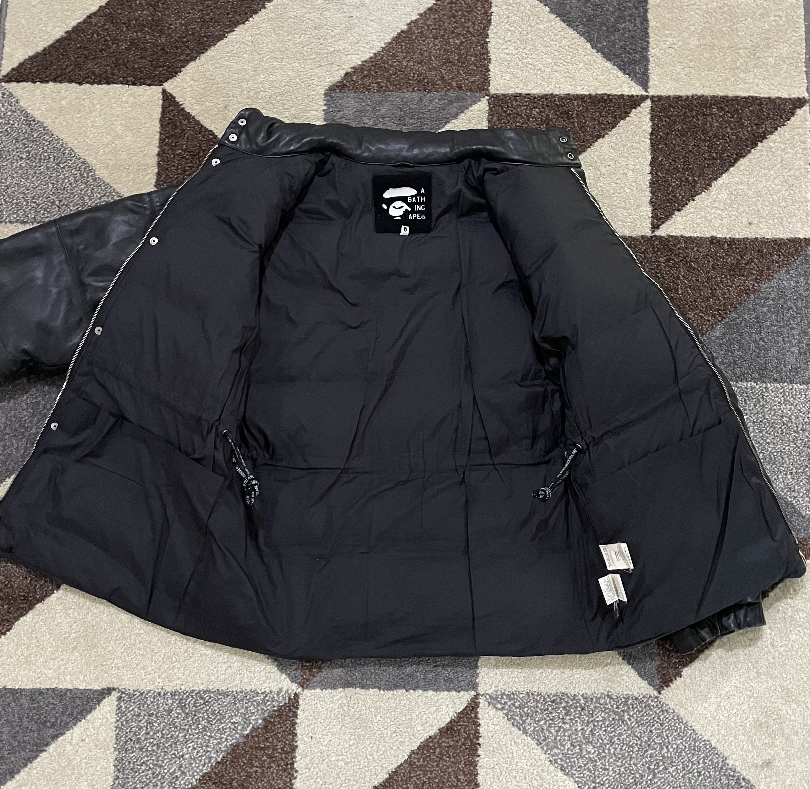 Bape 00’s Vintage Bape Sheepskin Leather Puffer Down Jacket Size US M / EU 48-50 / 2 - 7 Thumbnail