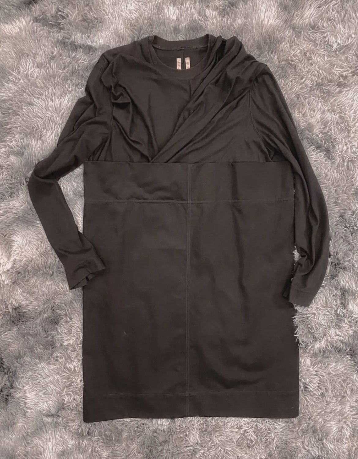 Rick Owens Rick Owens' mainline show irregular folds stacked and spliced sweater Size US S / EU 44-46 / 1 - 1 Thumbnail