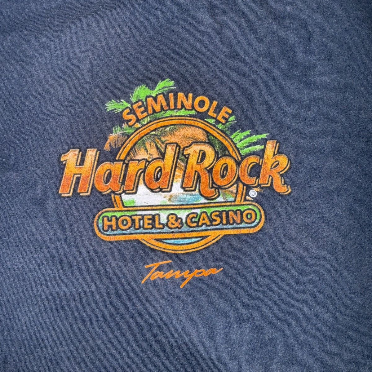 Hard Rock Cafe × Vintage Hard Rock Cafe navy and orange t-shirt middle and back hit Size US L / EU 52-54 / 3 - 3 Thumbnail