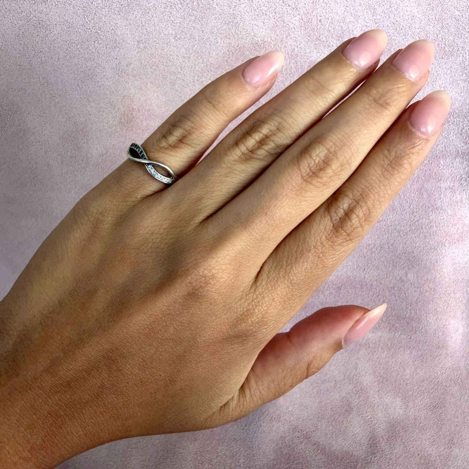 Sterling Silver sterling silver cz infinity ring size 4.75 Size ONE SIZE - 2 Thumbnail