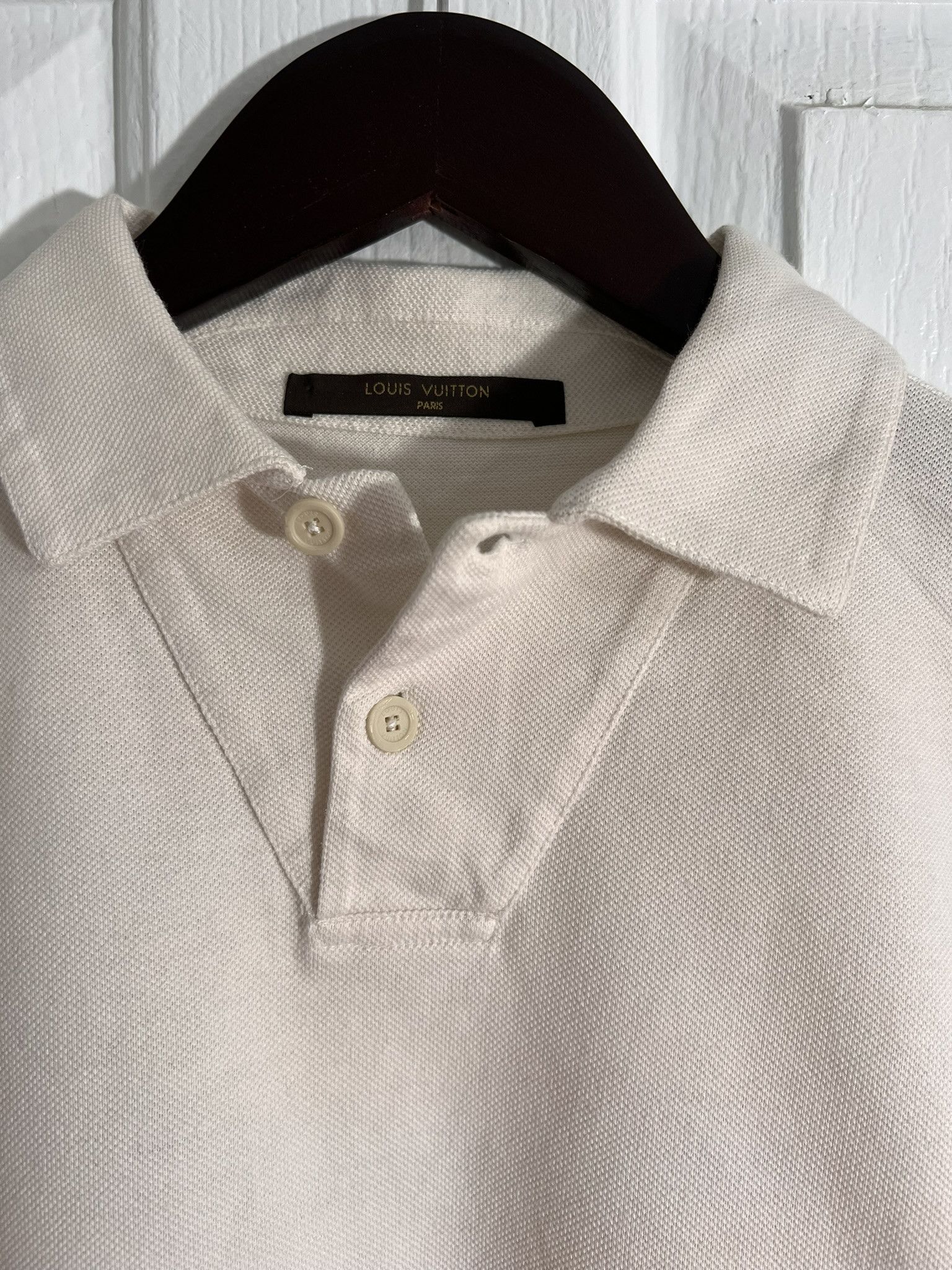 Louis Vuitton LOUIS VUITTON Short Sleeve Polo Shirt Pocket White Small Size S / US 4 / IT 40 - 3 Thumbnail