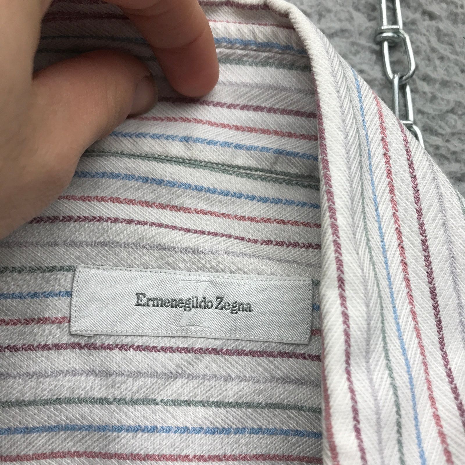 Ermenegildo Zegna Ermengildo Zegna Portofino Button Up Shirt Large Long Sleeve Size US XL / EU 56 / 4 - 3 Thumbnail