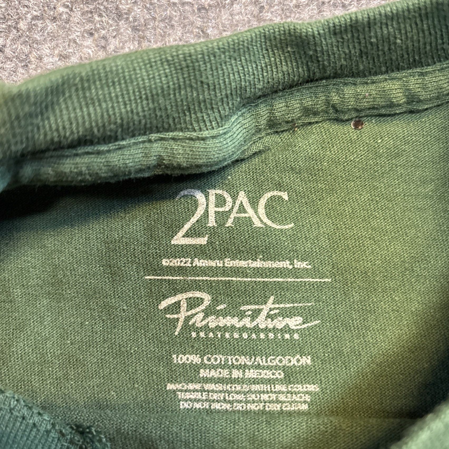 Primitive Primitive Skateboarding Tupac Shakur 2PAC T-Shirt Men M Green 90s Hip Hop Logo Short Sleeve Crew Neck Cotton Knit Vintage No Size US M / EU 48-50 / 2 - 4 Thumbnail