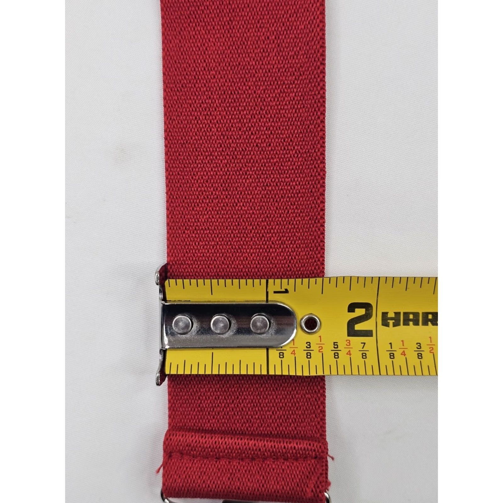 Vintage Hold Up Red Suspender Leather Elastic 1.5" W Y-Back Silver Clasp Mens Clip Vintage? No Size ONE SIZE - 5 Thumbnail