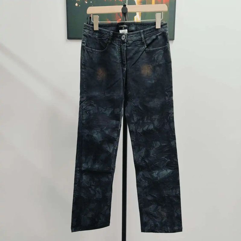 Chanel Chanel Gray Cotton Women's Jeans 0089 Size 30" / US 8 / IT 44 - 1 Thumbnail