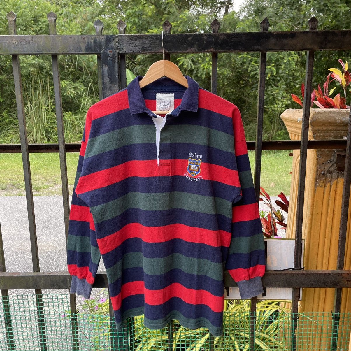 Vintage 🔥Vintage Oxford University Multicolour Striped Rugby Shirts Size US L / EU 52-54 / 3 - 1 Thumbnail