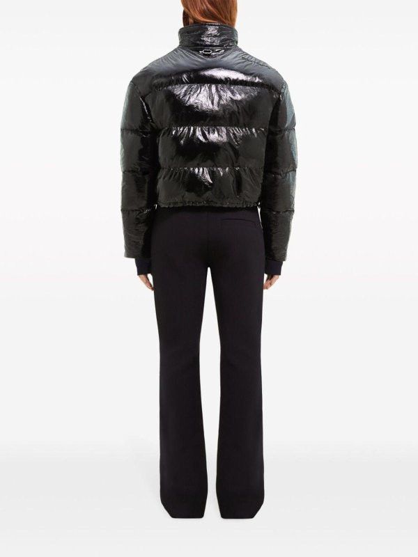 Courreges o1mle0824 Vinyl Logo-Print Puffer Jacket in Black Size M / US 6-8 / IT 42-44 - 2 Thumbnail
