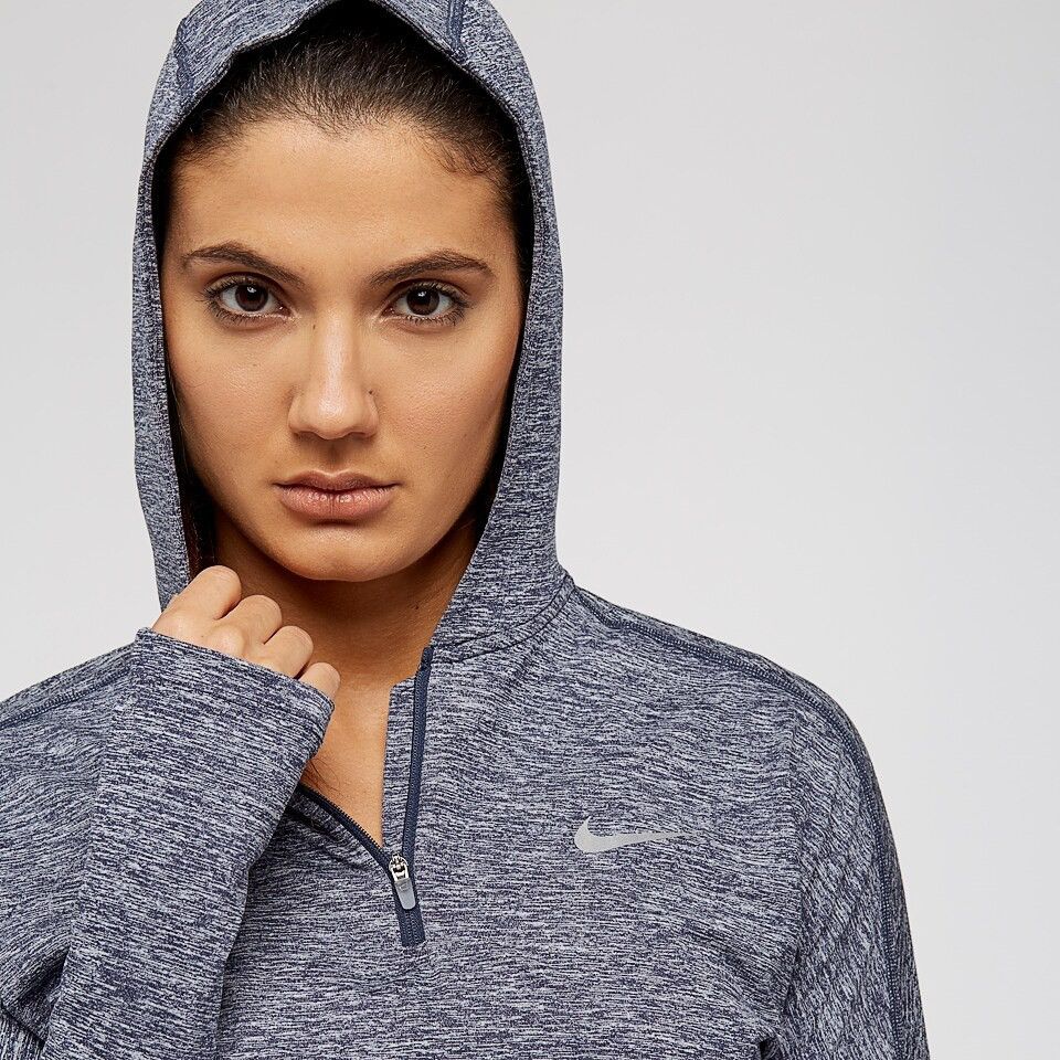 Nike Nike Dri-FIT Womens Blue Half Zip Dry Element LS Hoodie Size XL / US 12-14 / IT 48-50 - 2 Thumbnail