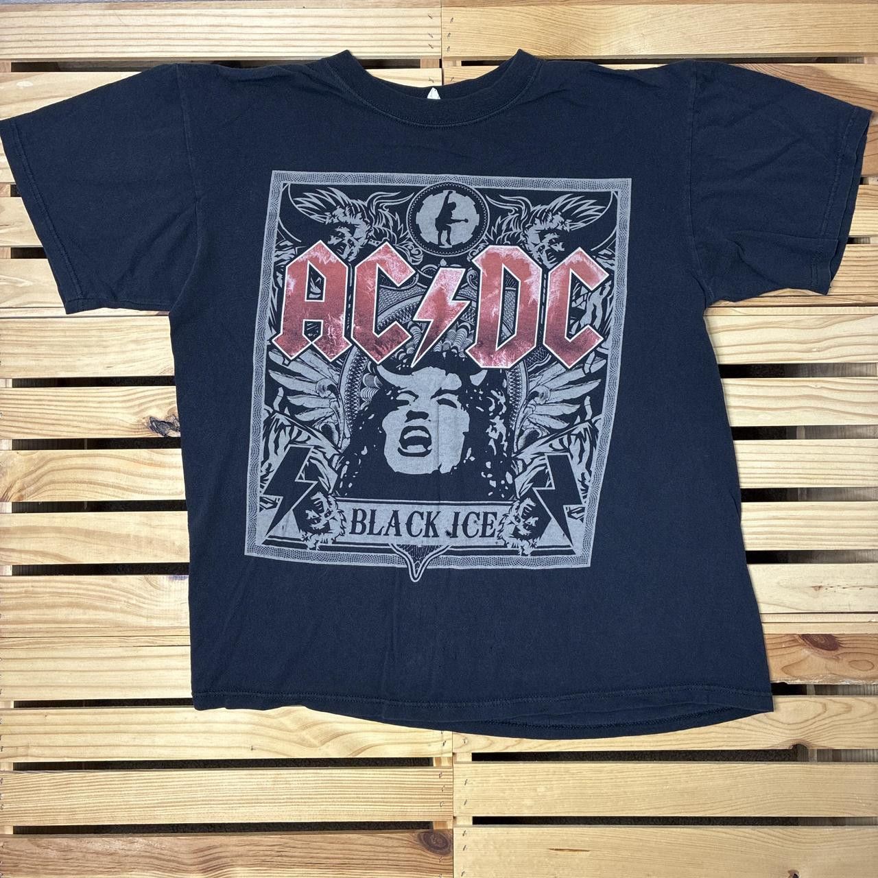 Anvil Vintage AC/DC Black Ice Black Band Tee Size Large Size US L / EU 52-54 / 3 - 1 Thumbnail