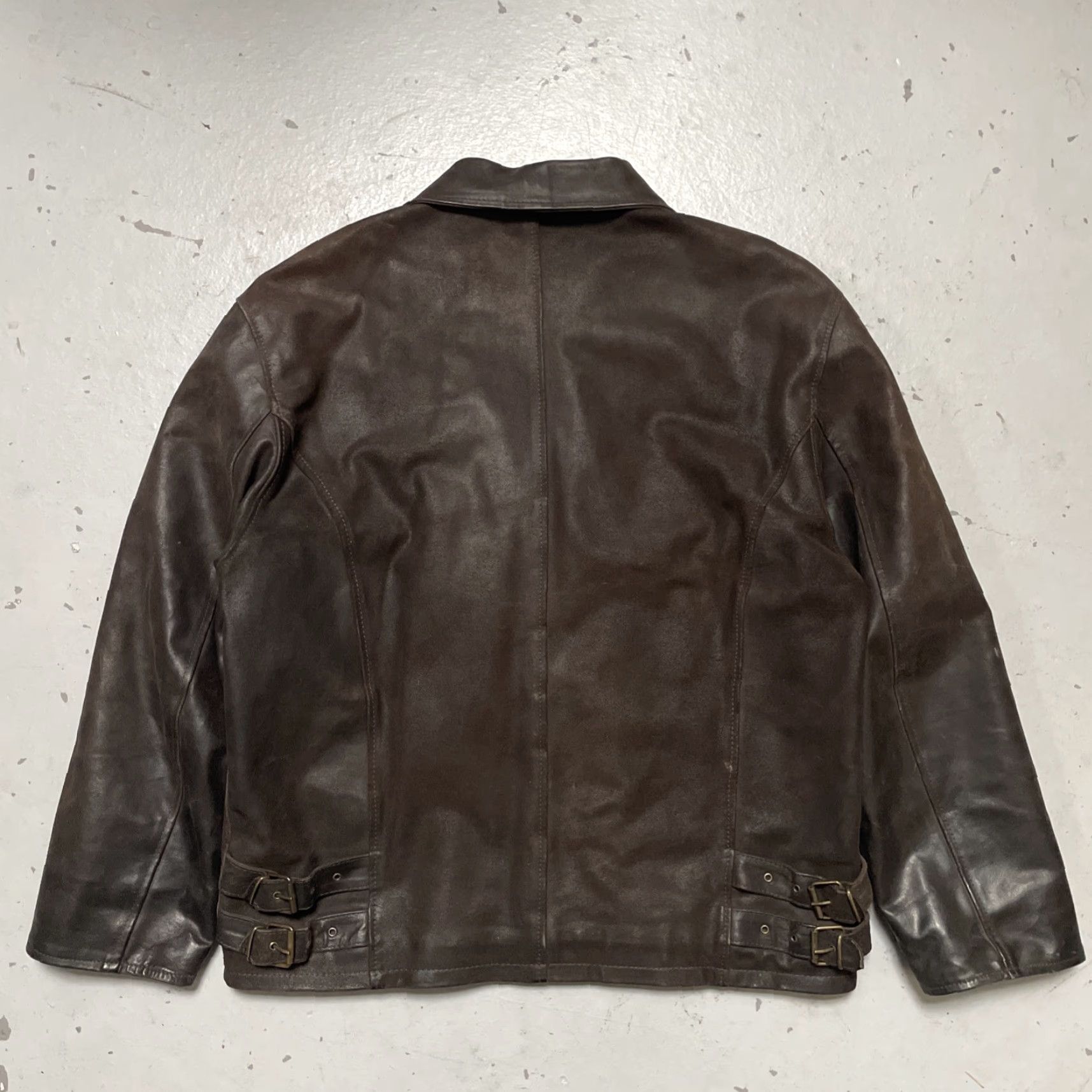 Vintage Vintage Vera Pelle Brown Leather Buckle Back Cinch Jacket S Italy Leather Motorcycle Jacket 90s 80s Unbranded Unisex Mens Womens Bags Attachments Size US S / EU 44-46 / 1 - 7 Thumbnail
