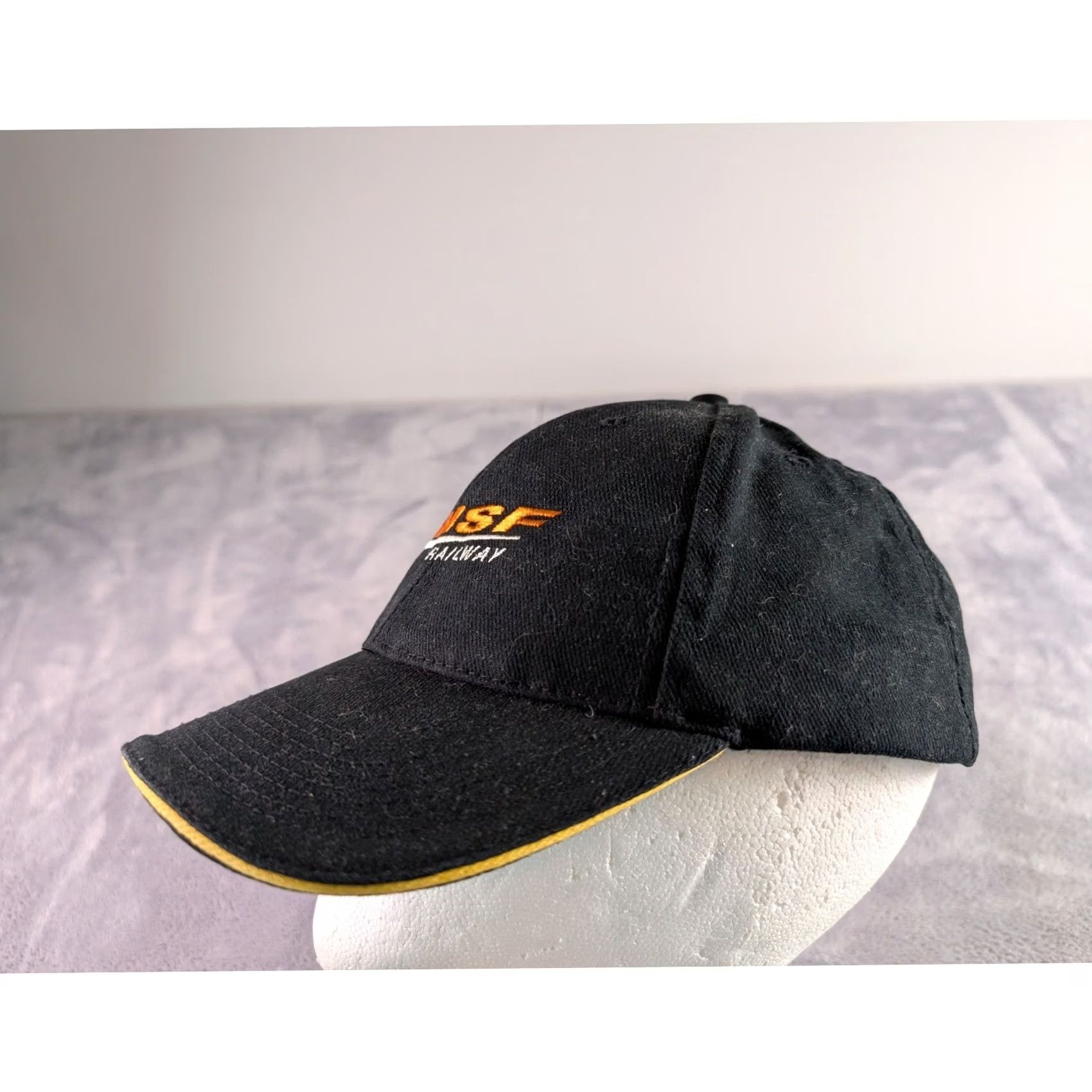 Vintage BNSF Railway Baseball Cap Black Cotton Adjustable Hat Style 4210 Train Railroad Unisex Adults One Size Twill Solid Size ONE SIZE - 2 Thumbnail
