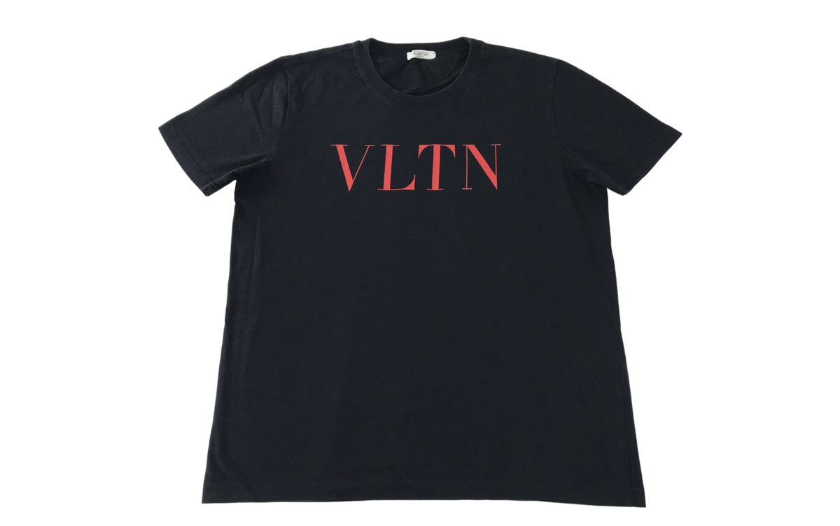 Valentino VLTN Valentino Spa Red Lettering Printed Black Tee T-shirt Size US L / EU 52-54 / 3 - 1 Thumbnail