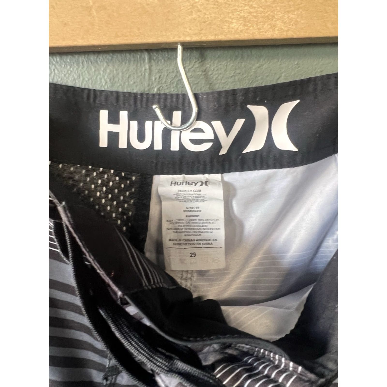 Hurley Hurley Mens Board Shorts Swim Bottom Striped Black Size 29 NWT Size US 29 - 3 Thumbnail