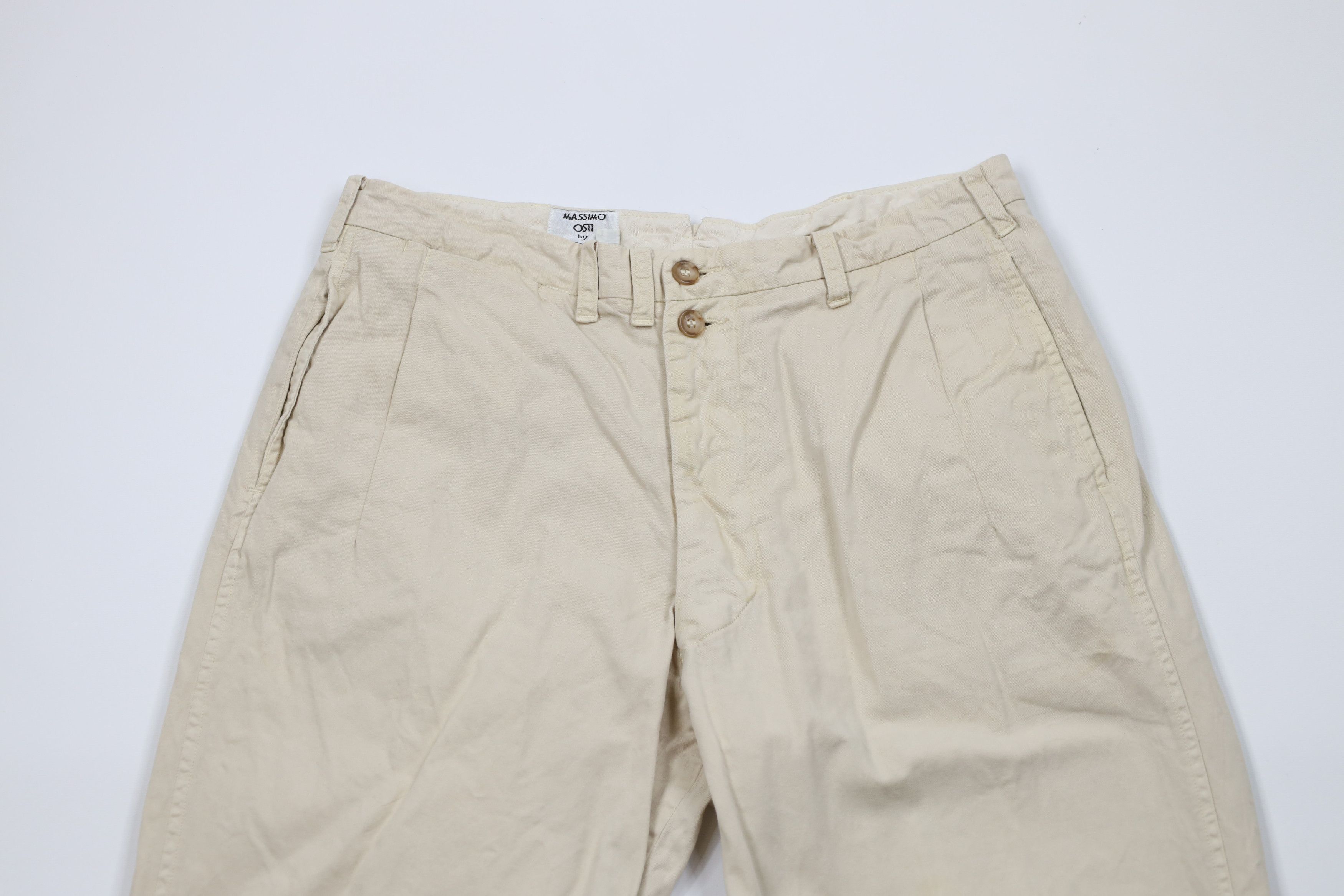 Vintage Vintage 90s CP Company Massimo Button Wide Leg Chino Pants Size US 30 / EU 46 - 2 Thumbnail