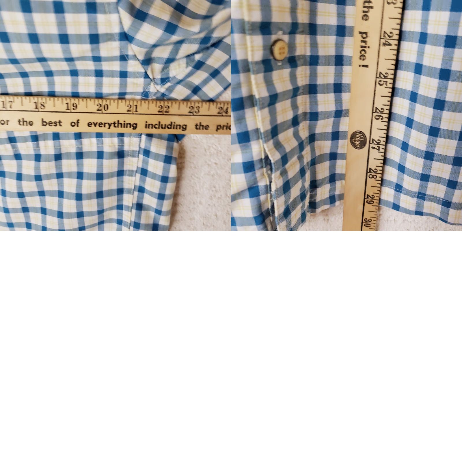 Vintage Vertx Shirt Mens Medium Blue Check Short Sleeve Conceal Carry Spring Summer Fall Casual Workwear Modern Outdoor Shirt Size US M / EU 48-50 / 2 - 9 Thumbnail