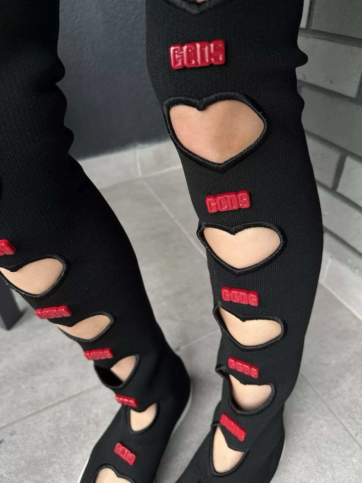 GCDS GCDS Hight Knee Socks Sneakers Leather Shoes Heart Size US 7 / IT 37 - 10 Thumbnail