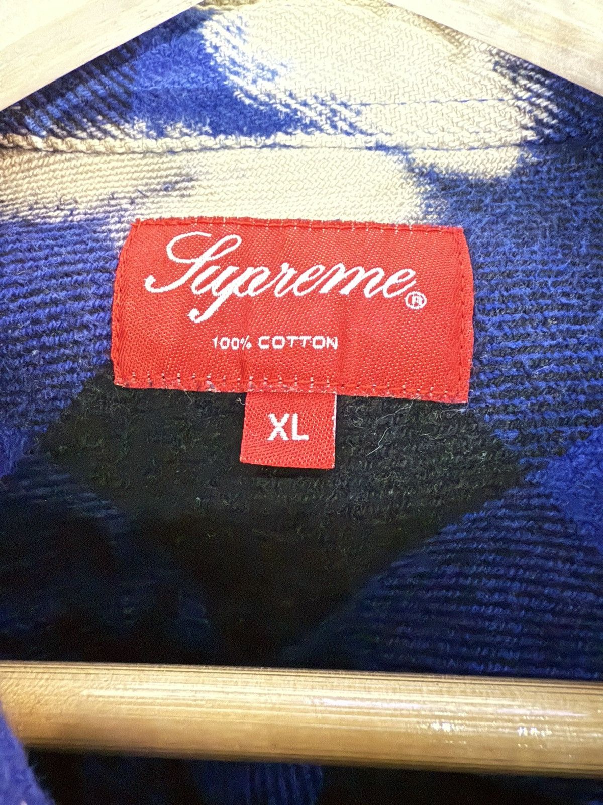 Supreme Supreme FW13 Bleached Buffalo Plaid Flannel Shirt Size US XL / EU 56 / 4 - 5 Thumbnail