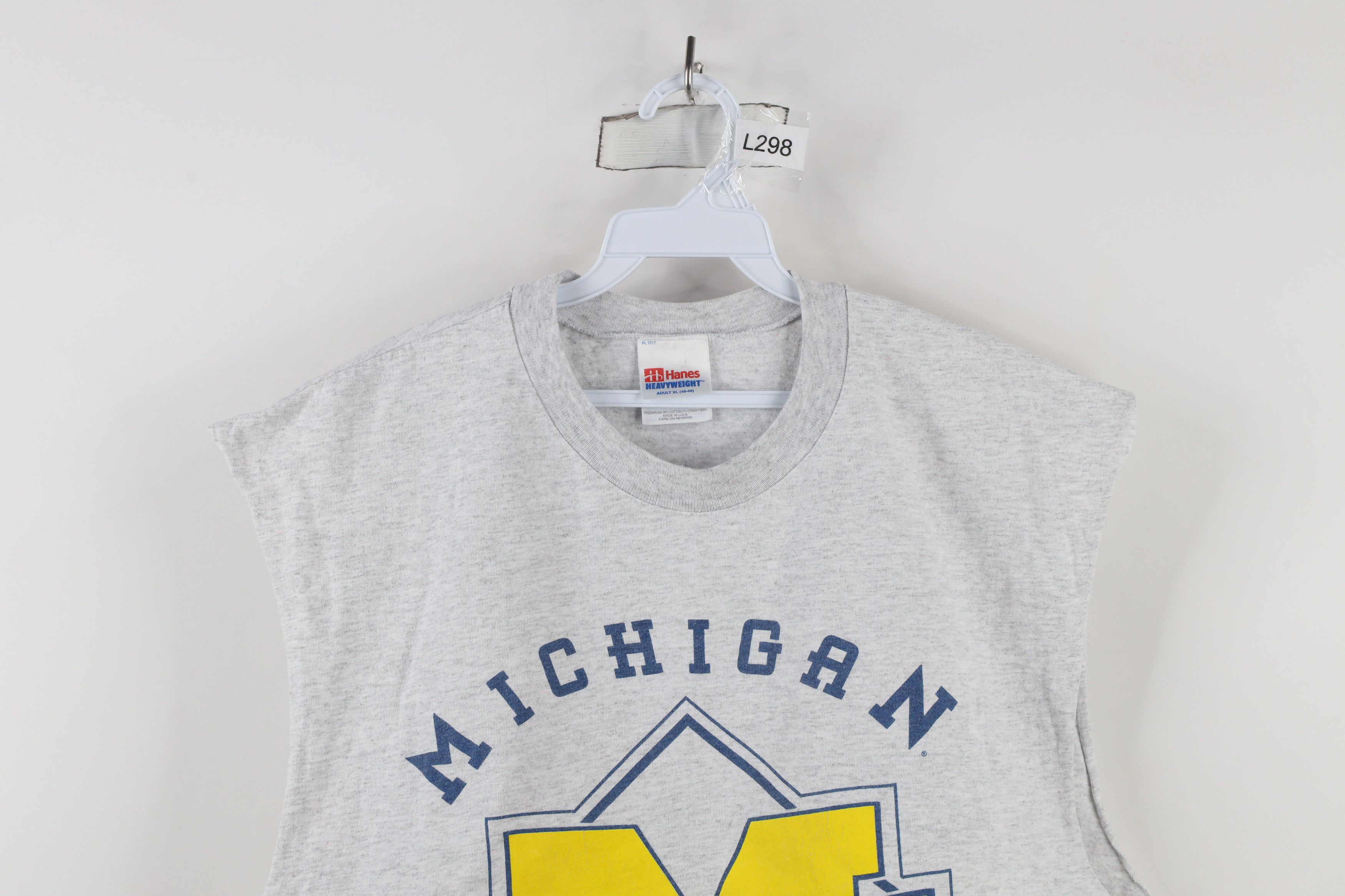 Vintage Vintage 90s University of Michigan Sleeveless T-Shirt Size XL / US 12-14 / IT 48-50 - 2 Thumbnail