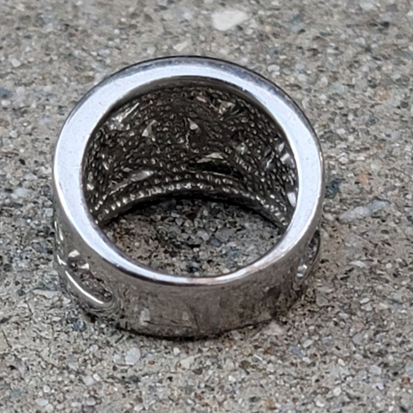 The Unbranded Brand Silver Tone Gemstone Ring Infinity Sign Size ONE SIZE - 5 Thumbnail