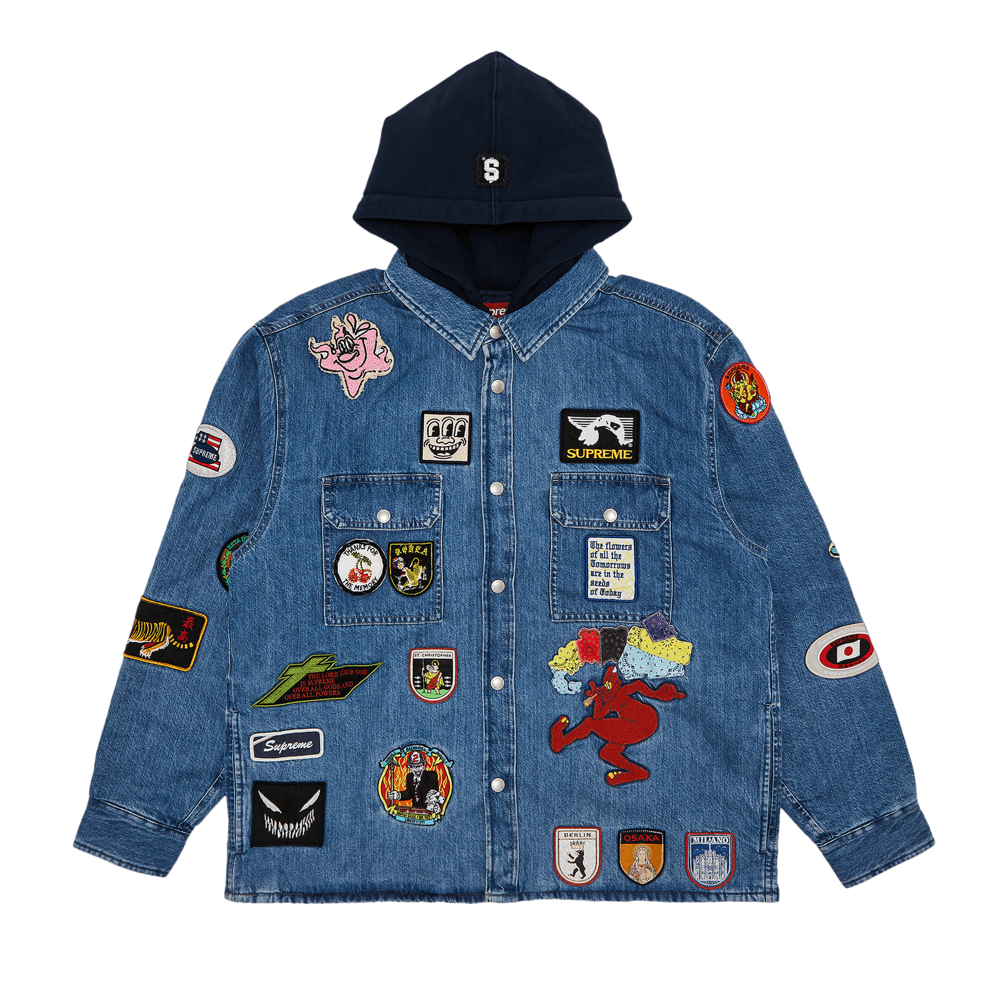 Supreme Supreme Pilled Zip Up Hooded Sweatshirt (Blue) | Grailed